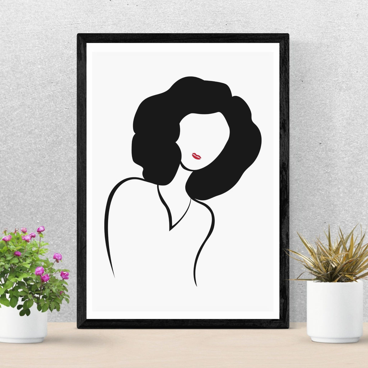 Line Art Grey poster