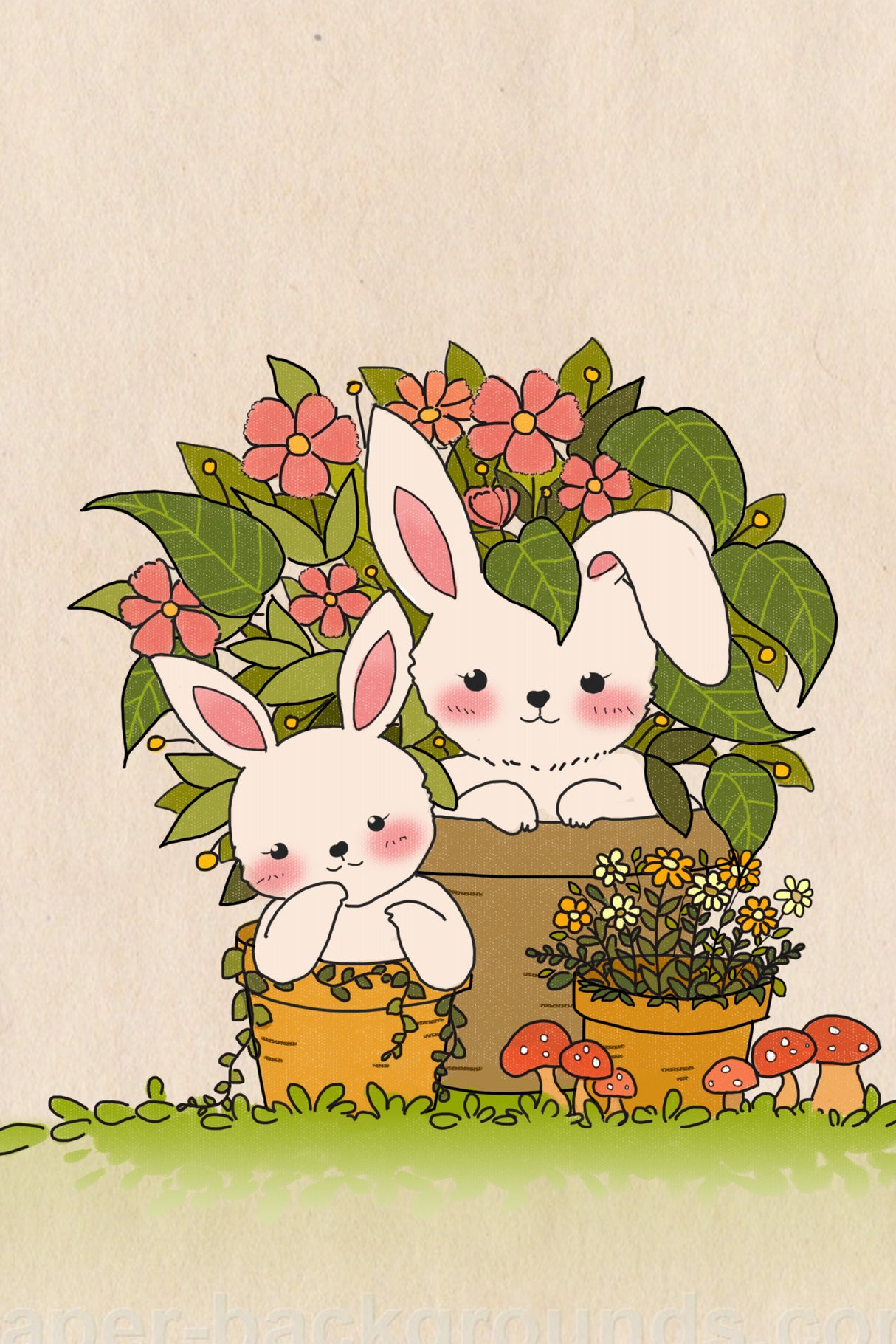 Couple Bunny Poster och Canvastavla