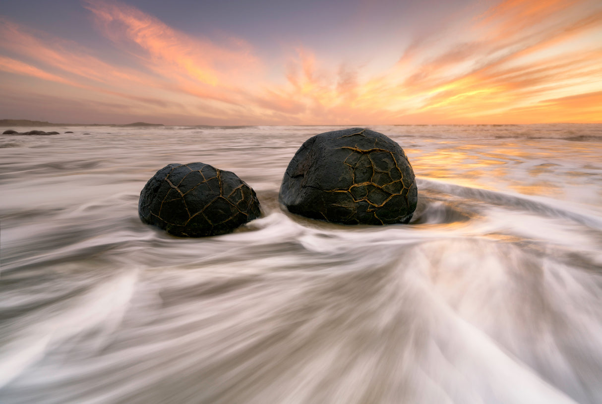 Moeraki Boulders Poster och Canvastavla