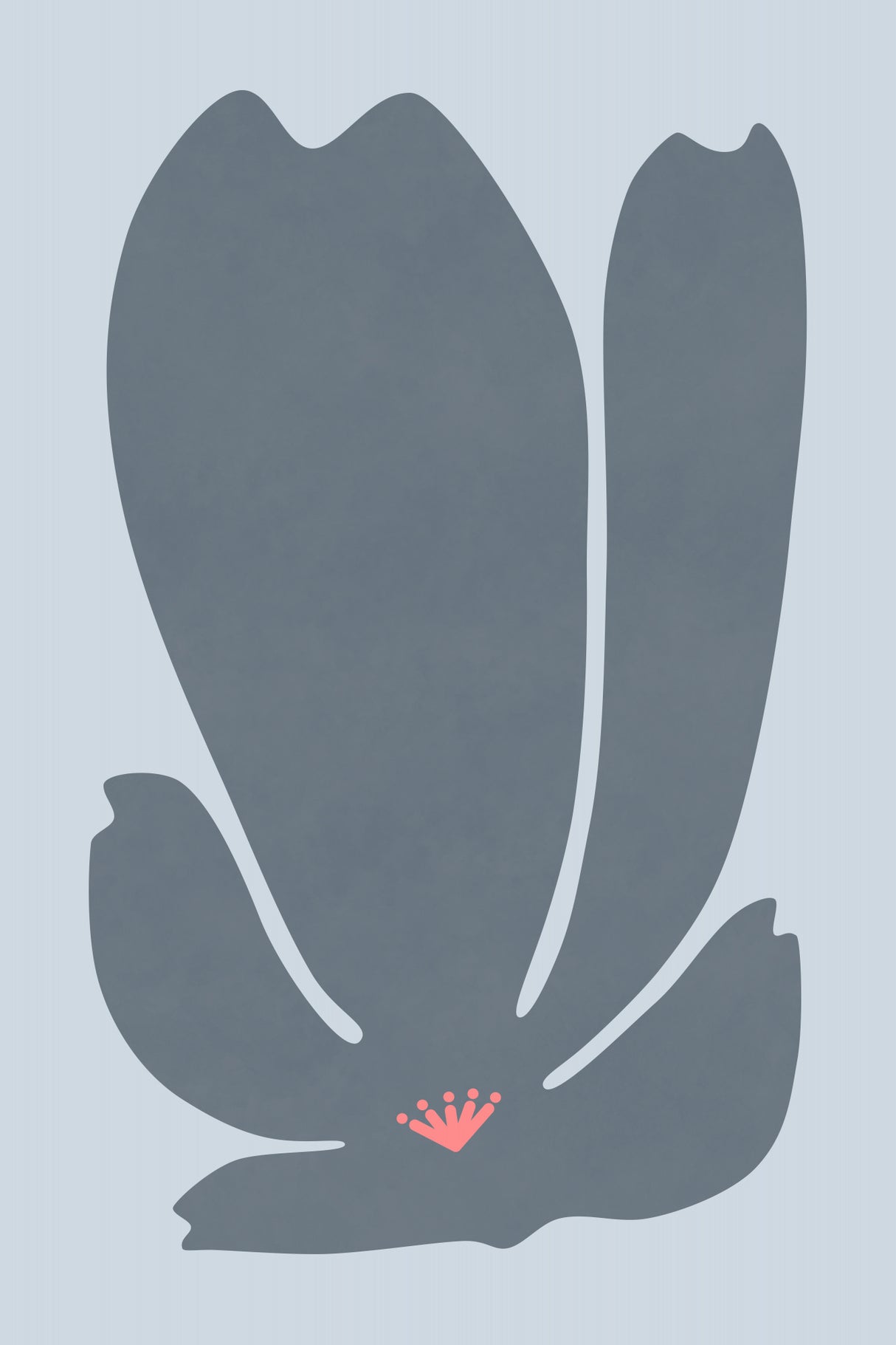 Blue Tulip Flower Poster och Canvastavla
