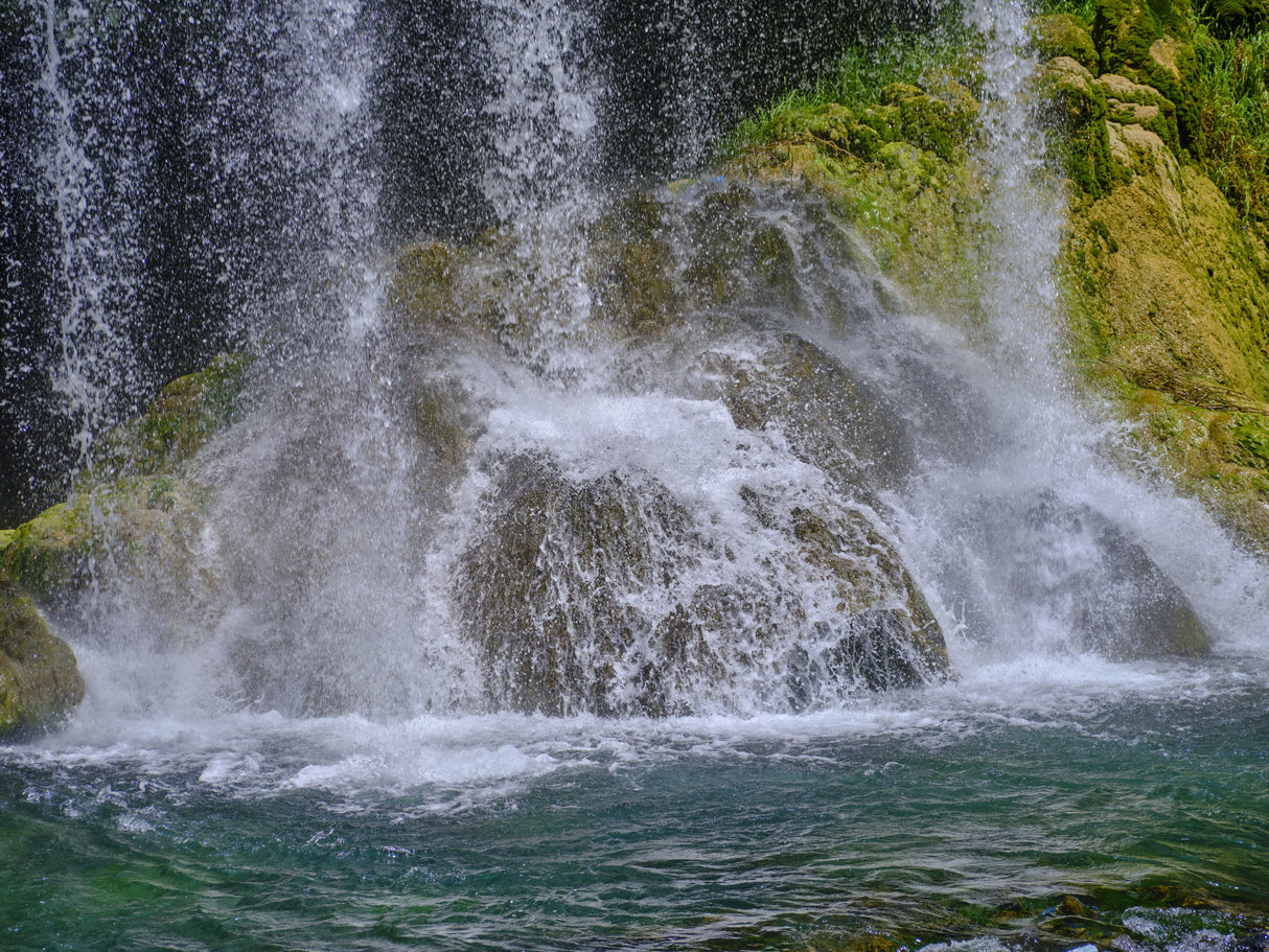 beautiful waterfall in the forest Poster och Canvastavla