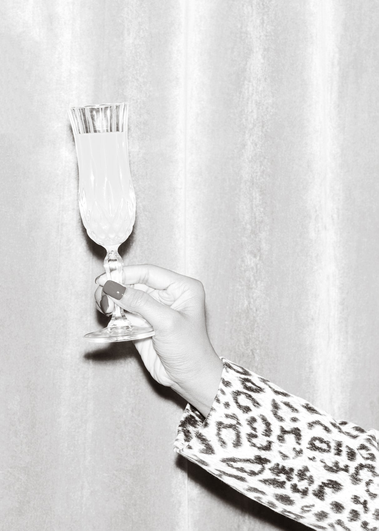 Hands Glass Black and White Poster och Canvastavla