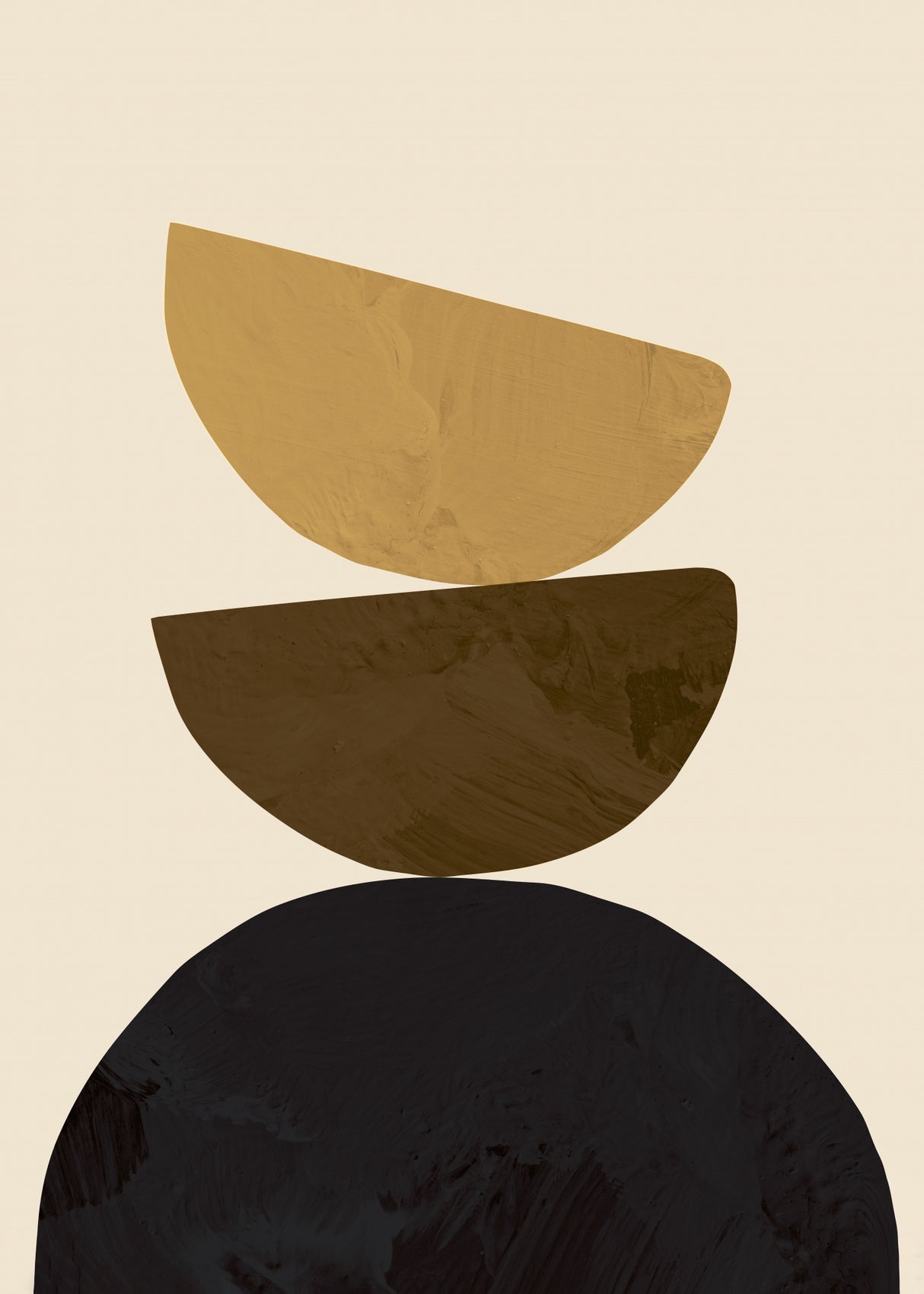 Geometrical Yellow Poster och Canvastavla