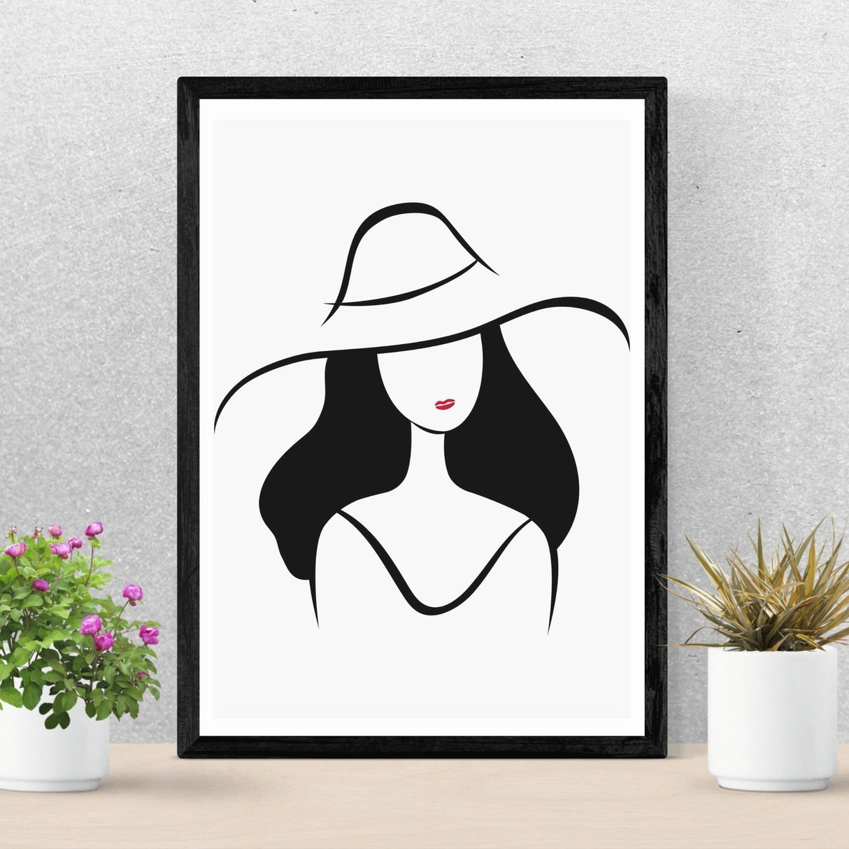 Line Art Grey poster