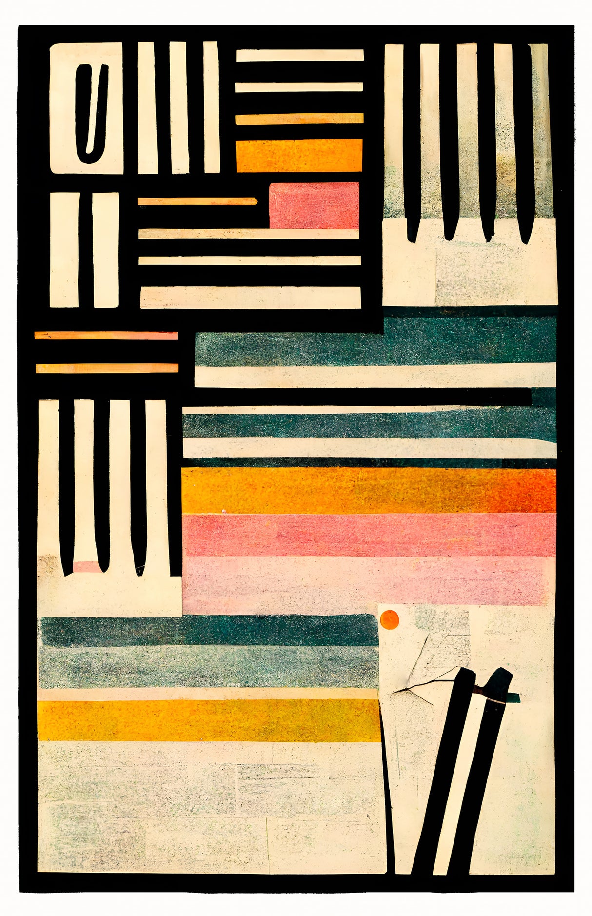 Crossed Lines Poster och Canvastavla