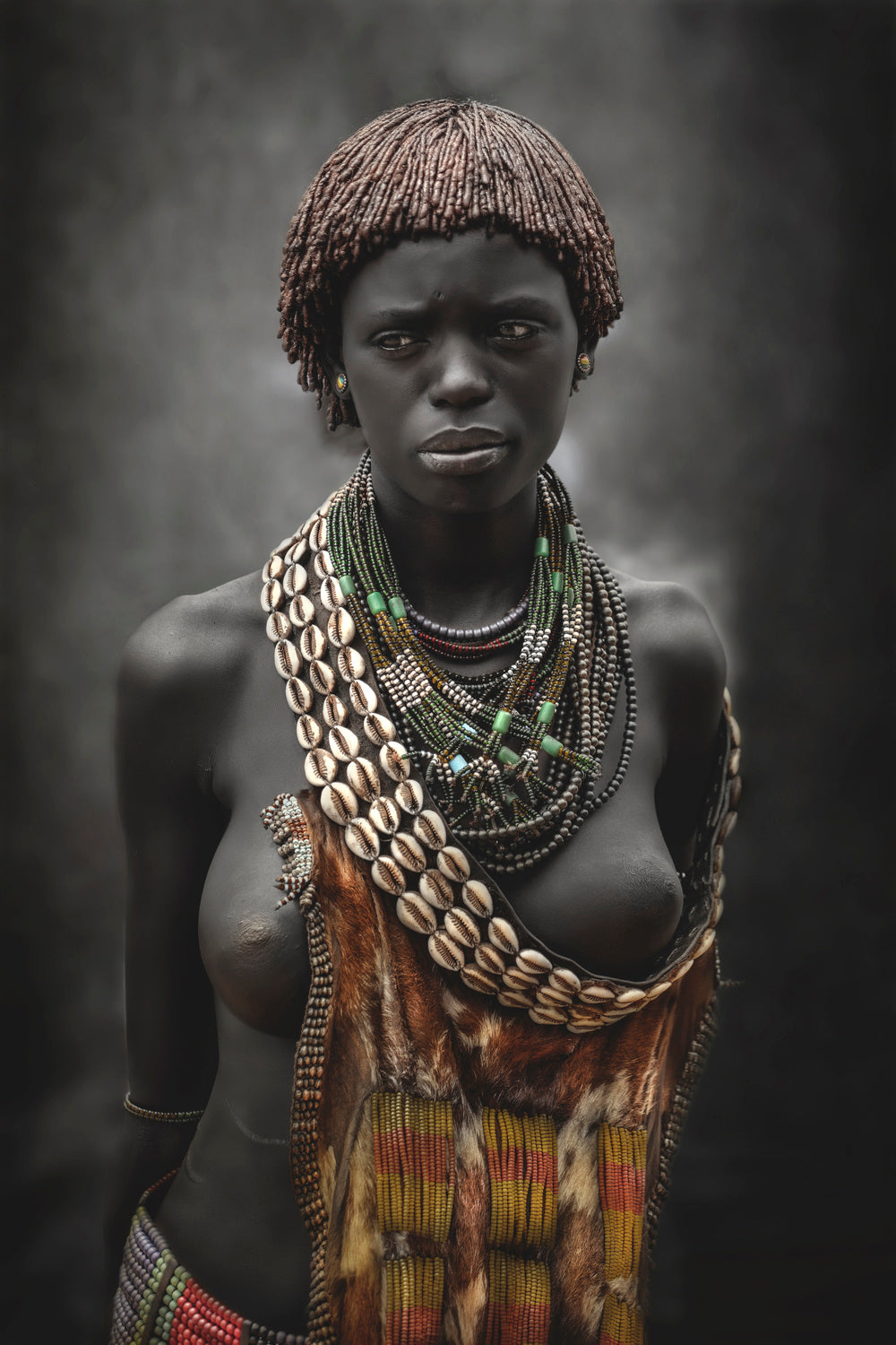 Woman Hamer tribe Poster och Canvastavla