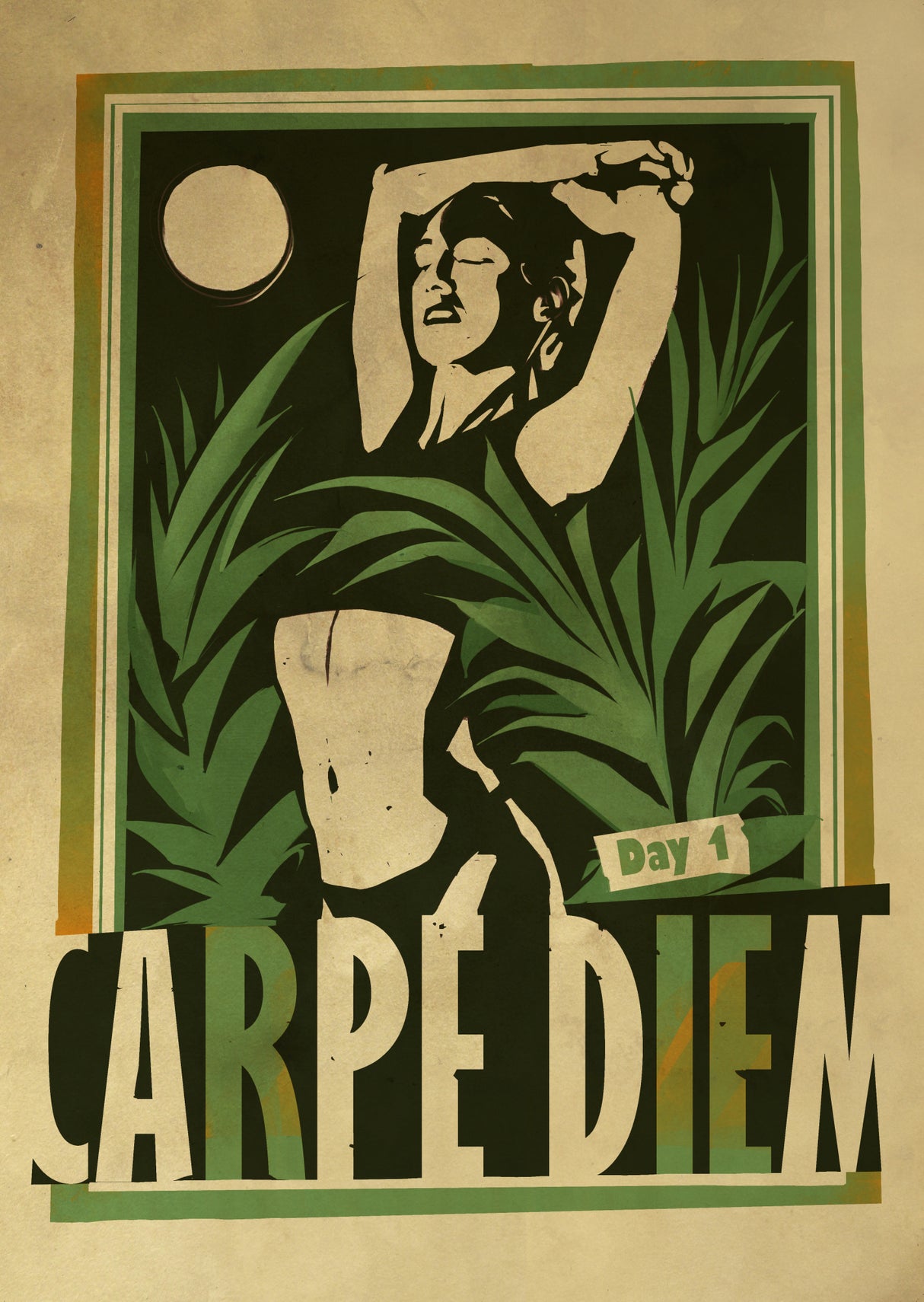 Carpe Diem print Poster och Canvastavla