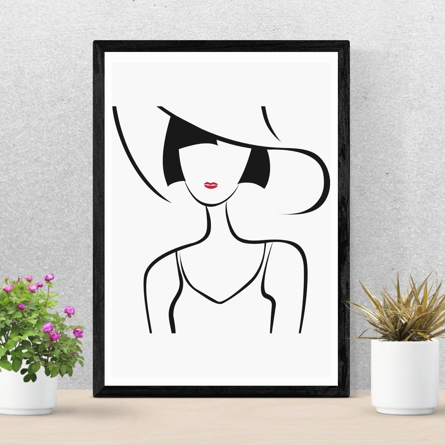 Line Art Grey poster