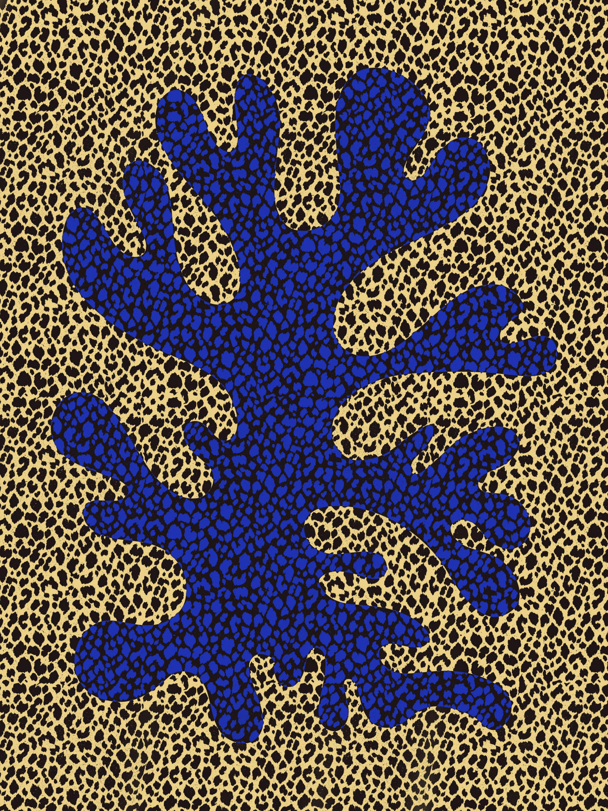 Blue and Yellow Coral Study Poster och Canvastavla