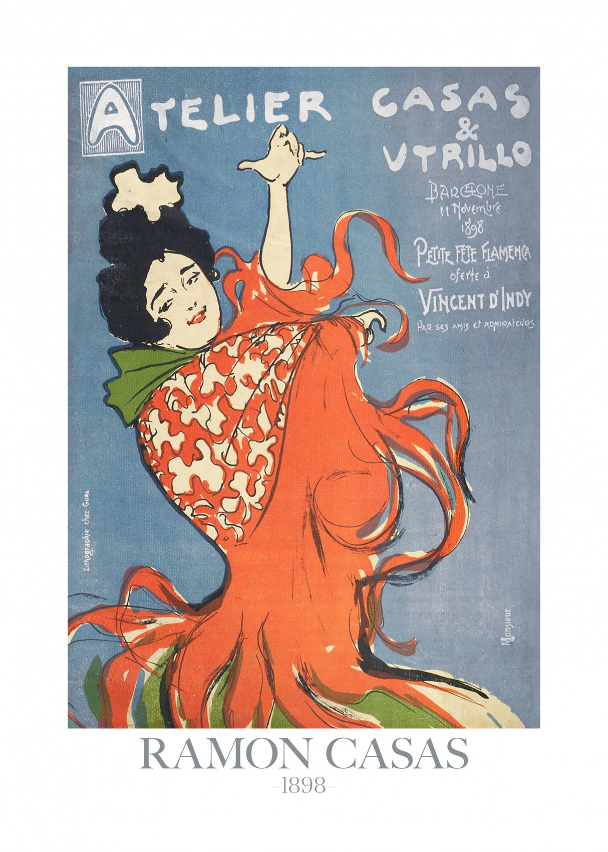 Petite Fête. Barcelona 1898 Poster och Canvastavla