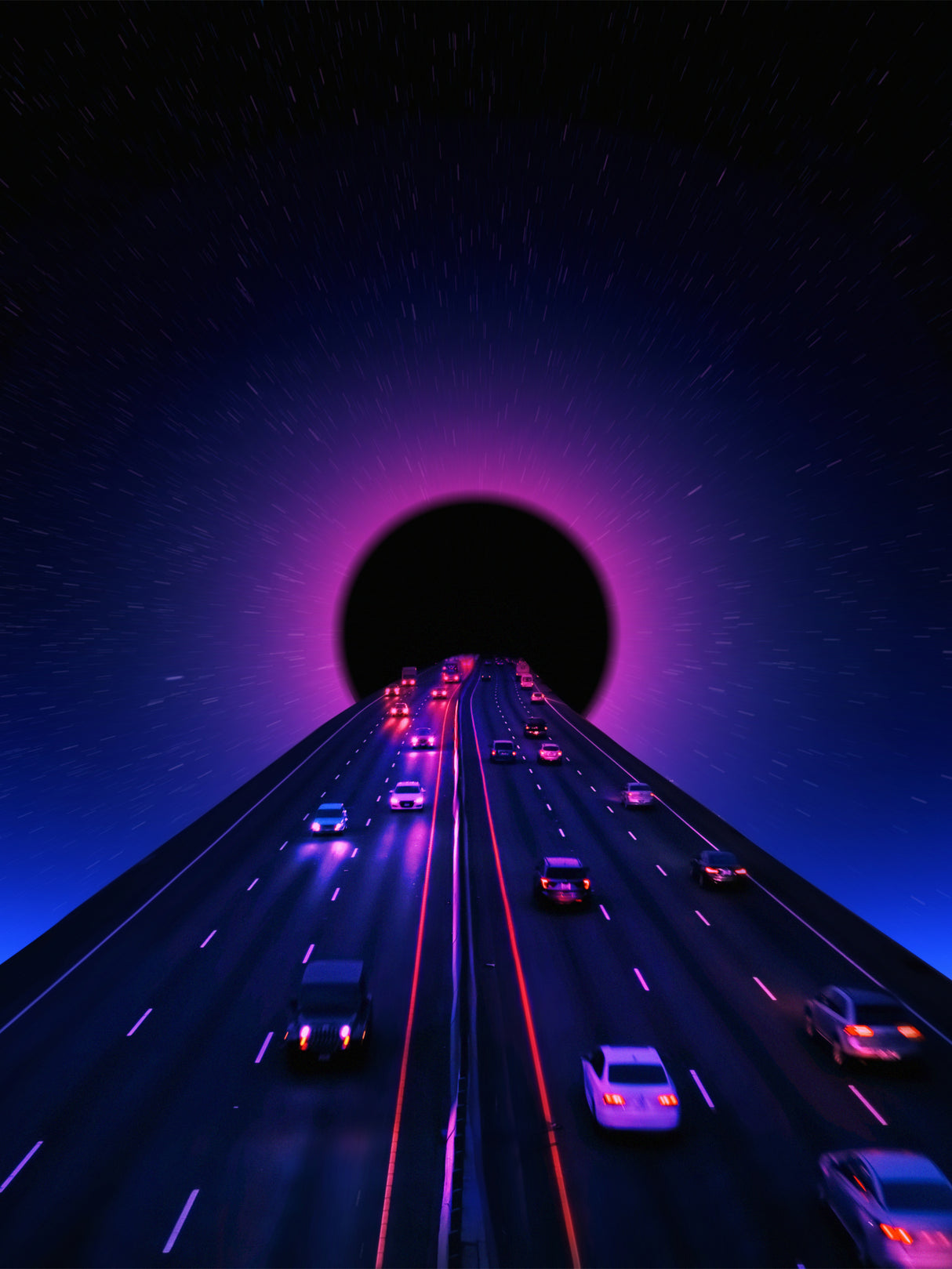 Space Highway Poster och Canvastavla