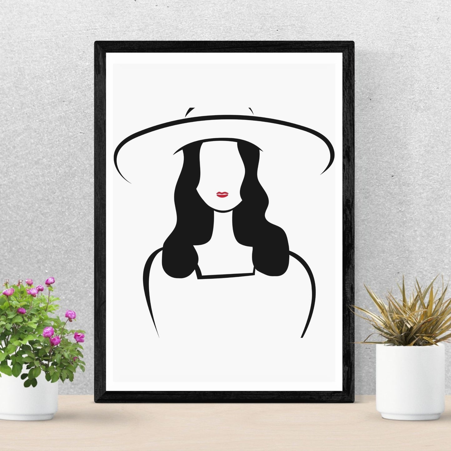 Line Art Grey poster
