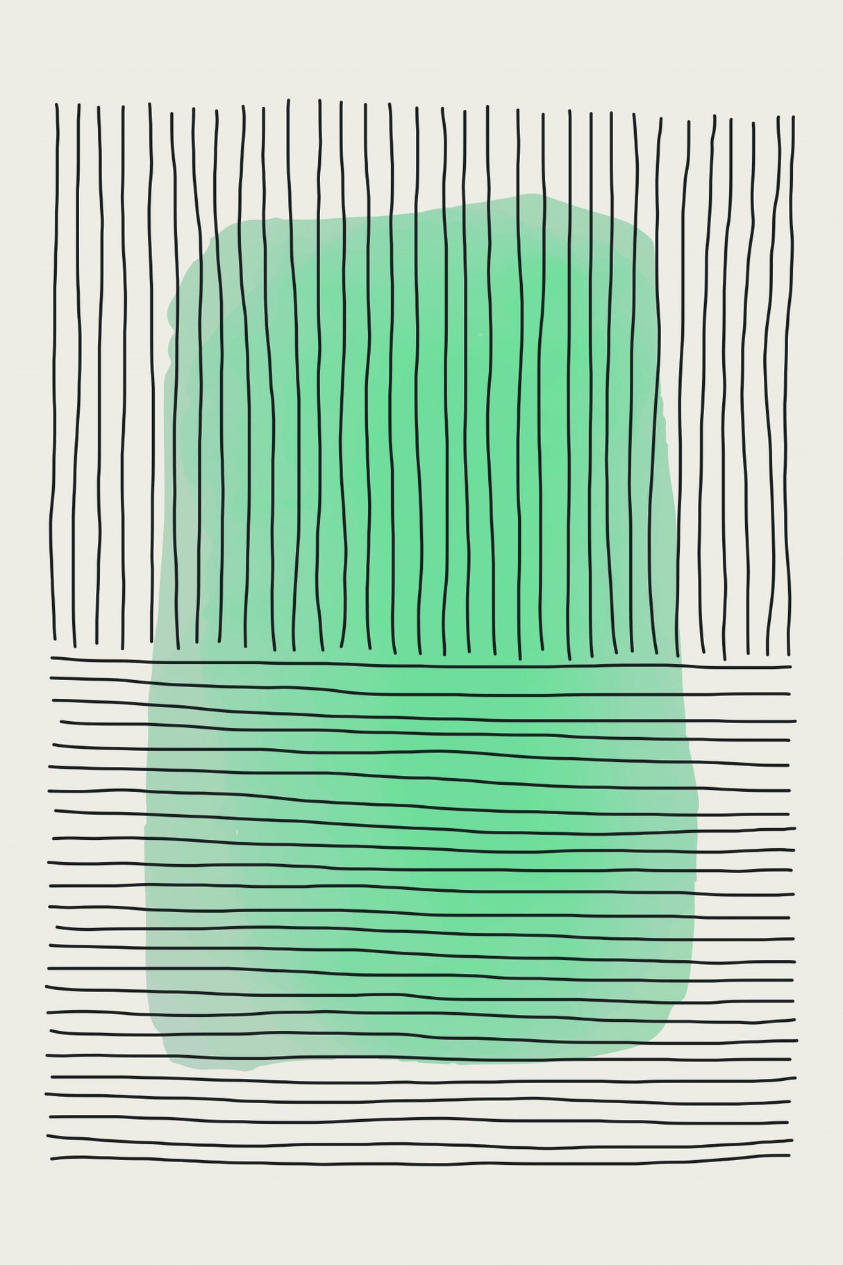 Green Minimalism #4 Poster och Canvastavla