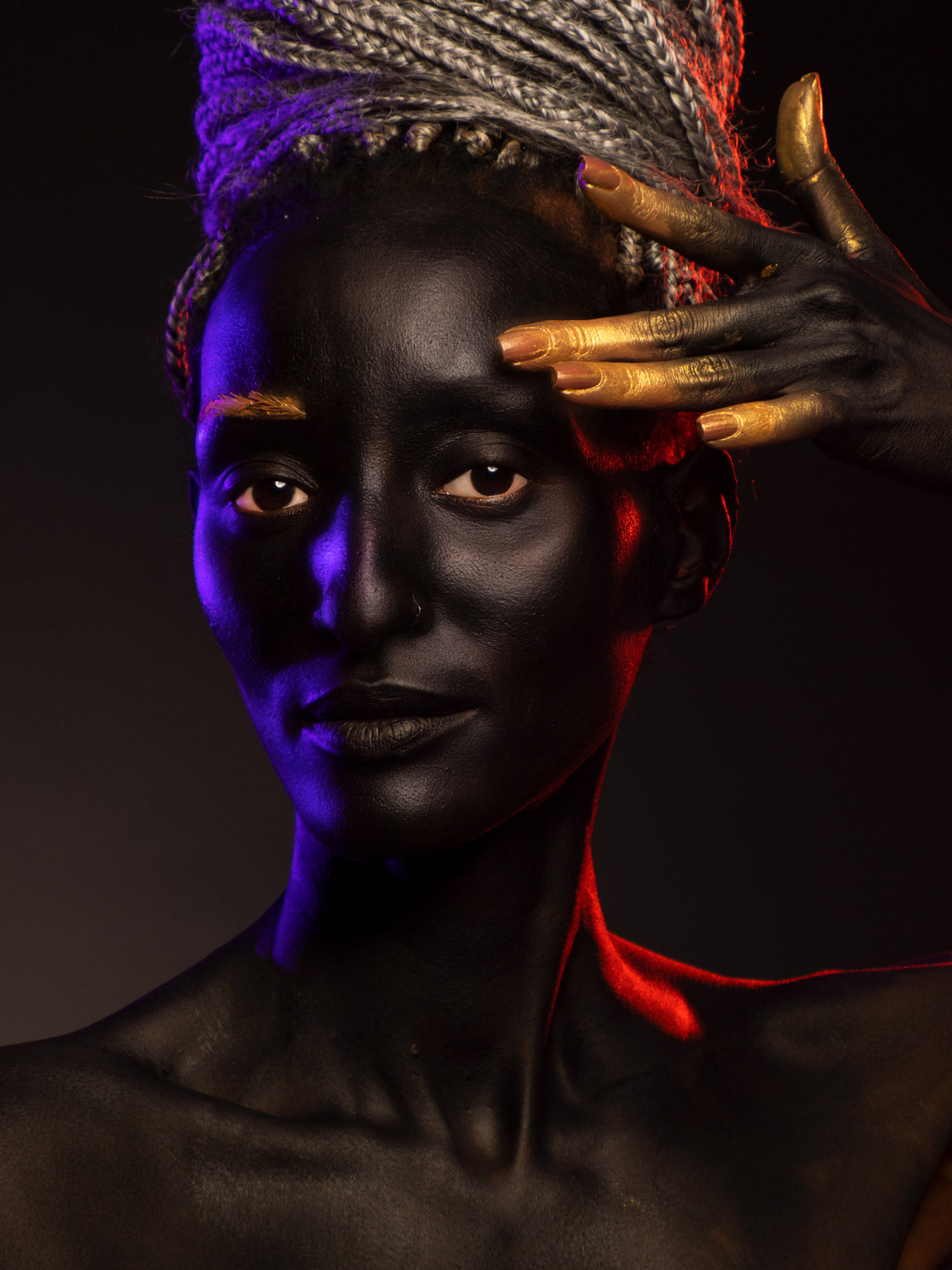 dark-skinned beautiful woman Poster och Canvastavla