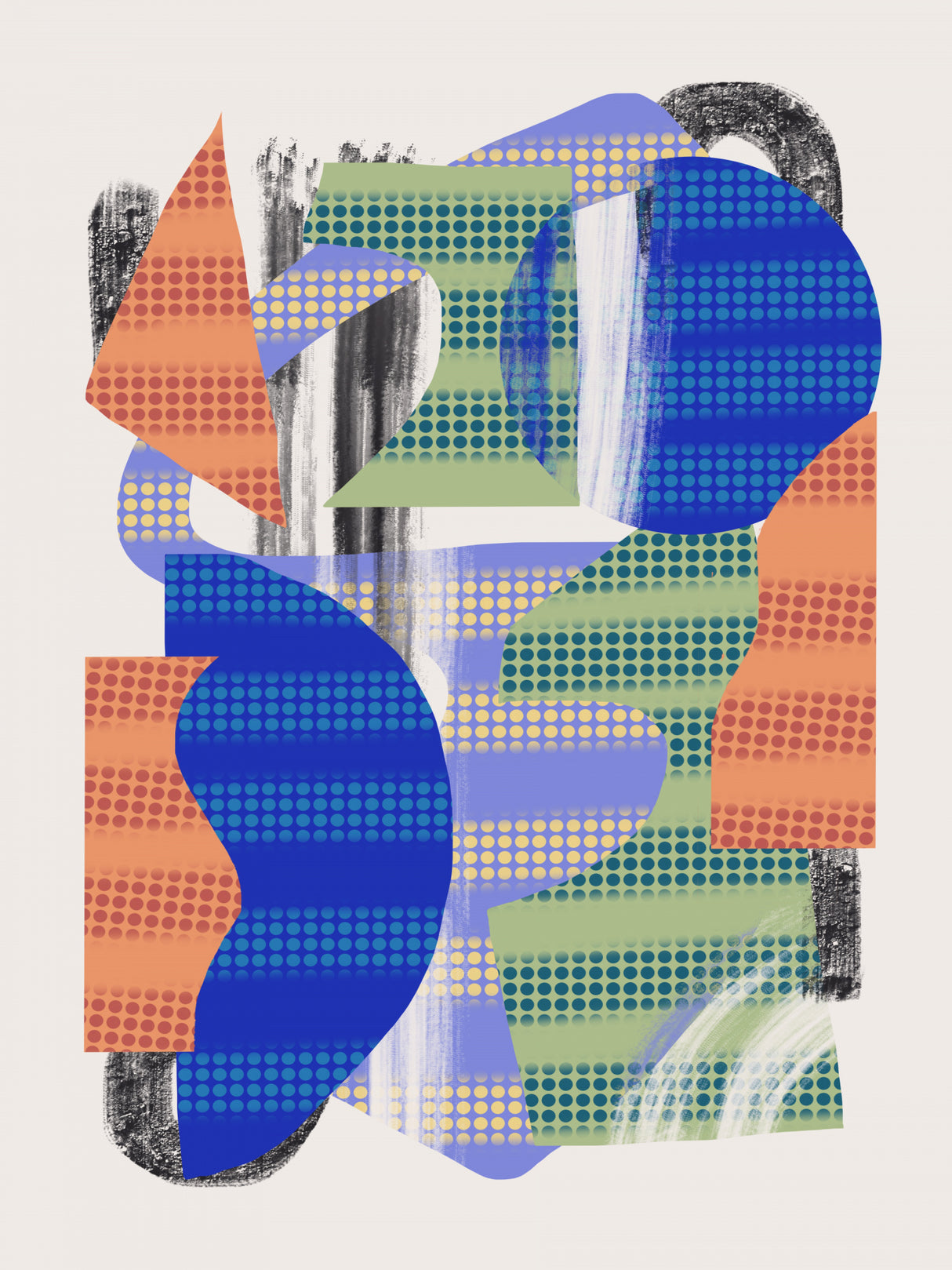 Abstract Stripe Minimal Collage 25 Poster och Canvastavla