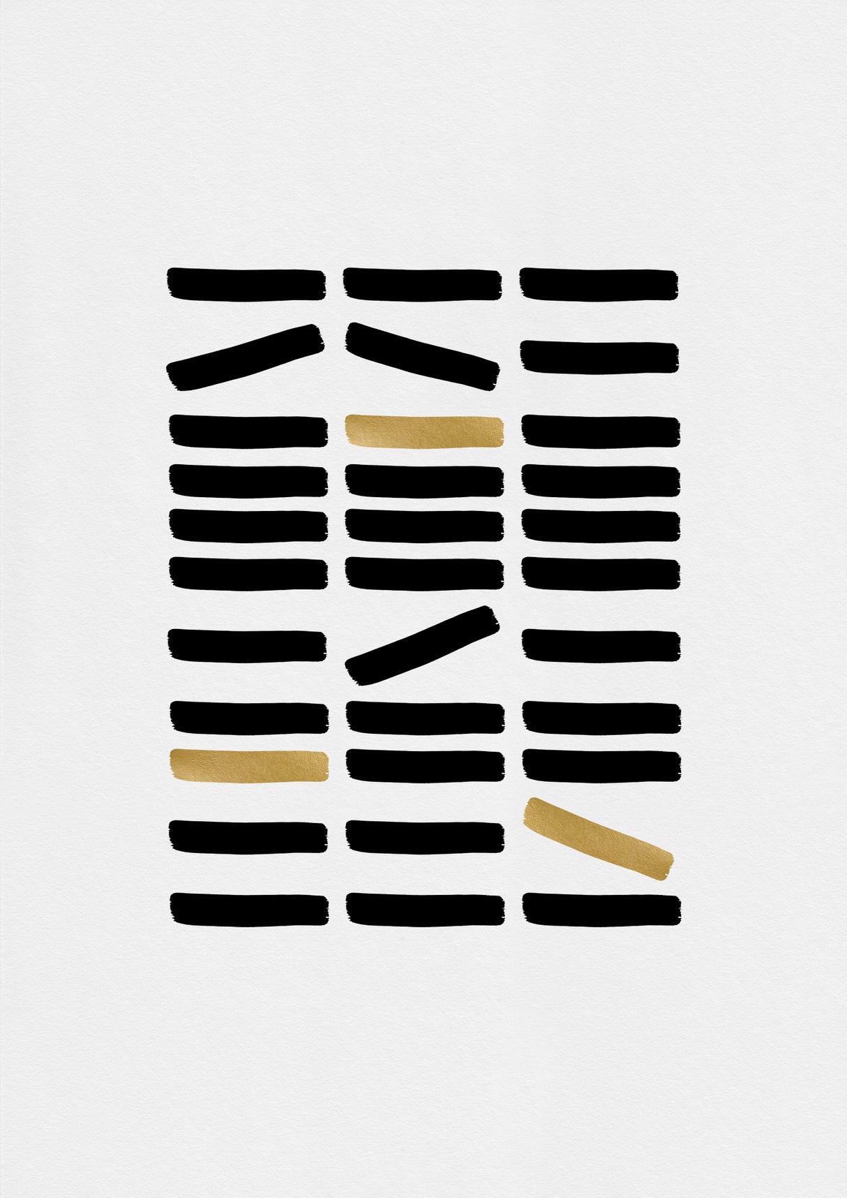 Black & Gold Abstract Poster och Canvastavla