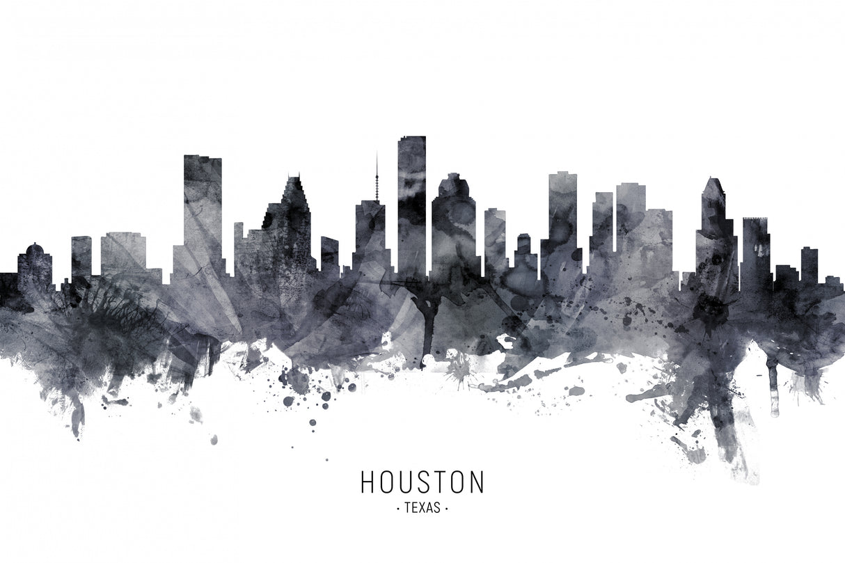 Houston Texas Skyline Poster och Canvastavla