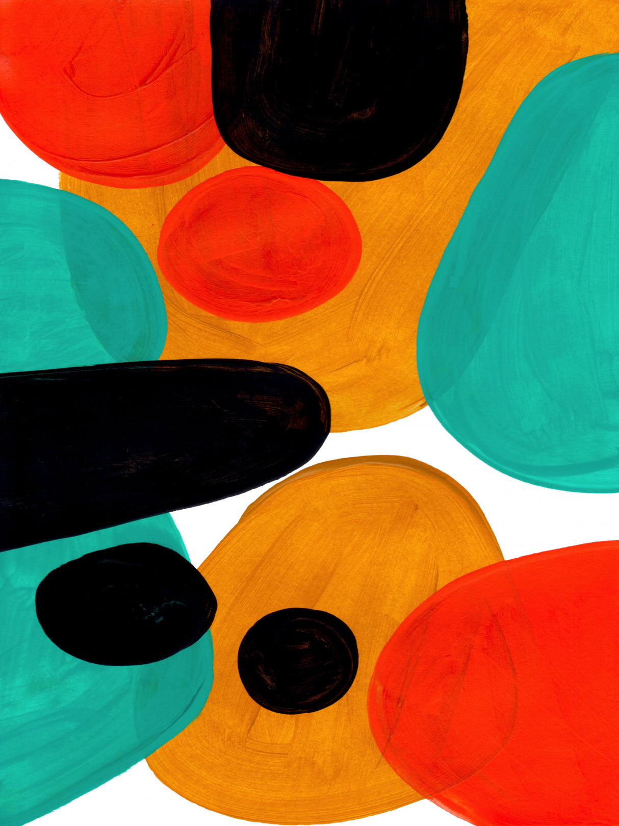 Teal Rollie Pollie Poster och Canvastavla