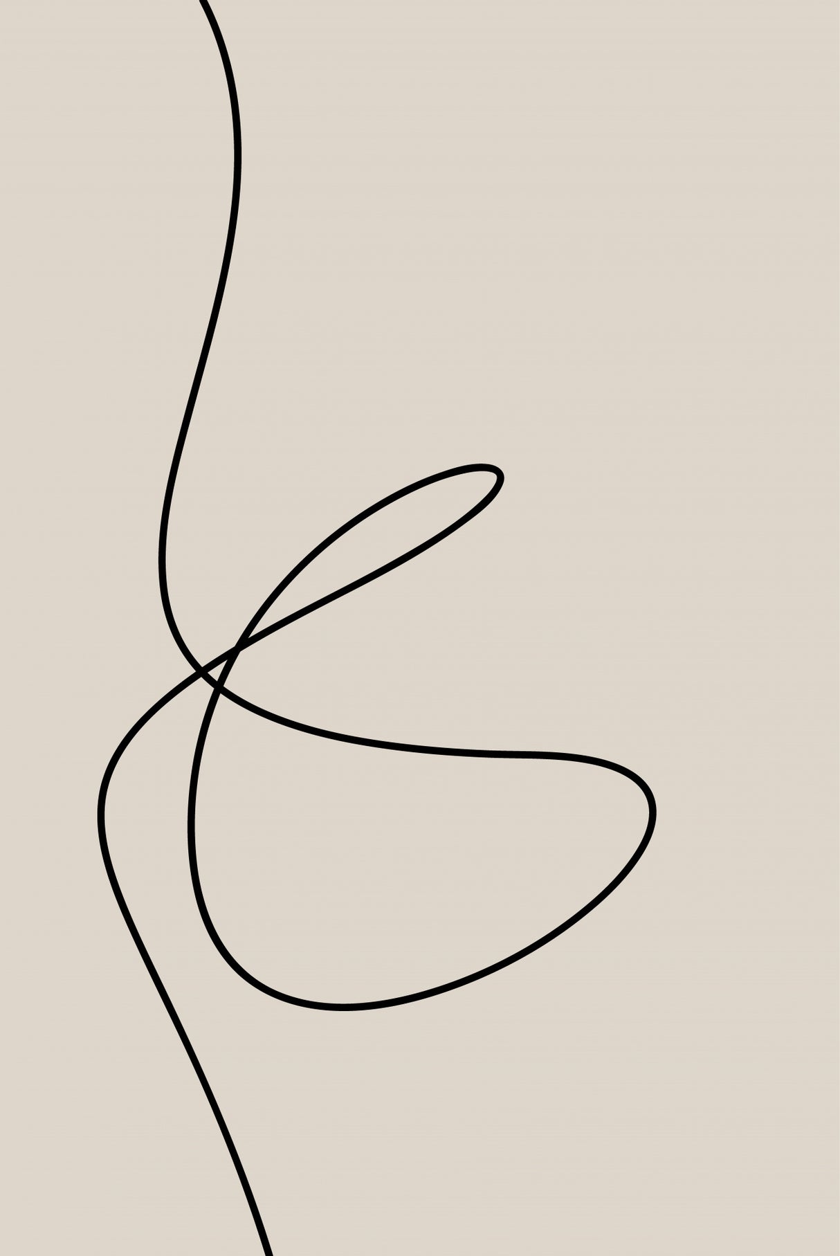 Abstract Beige Poster och Canvastavla