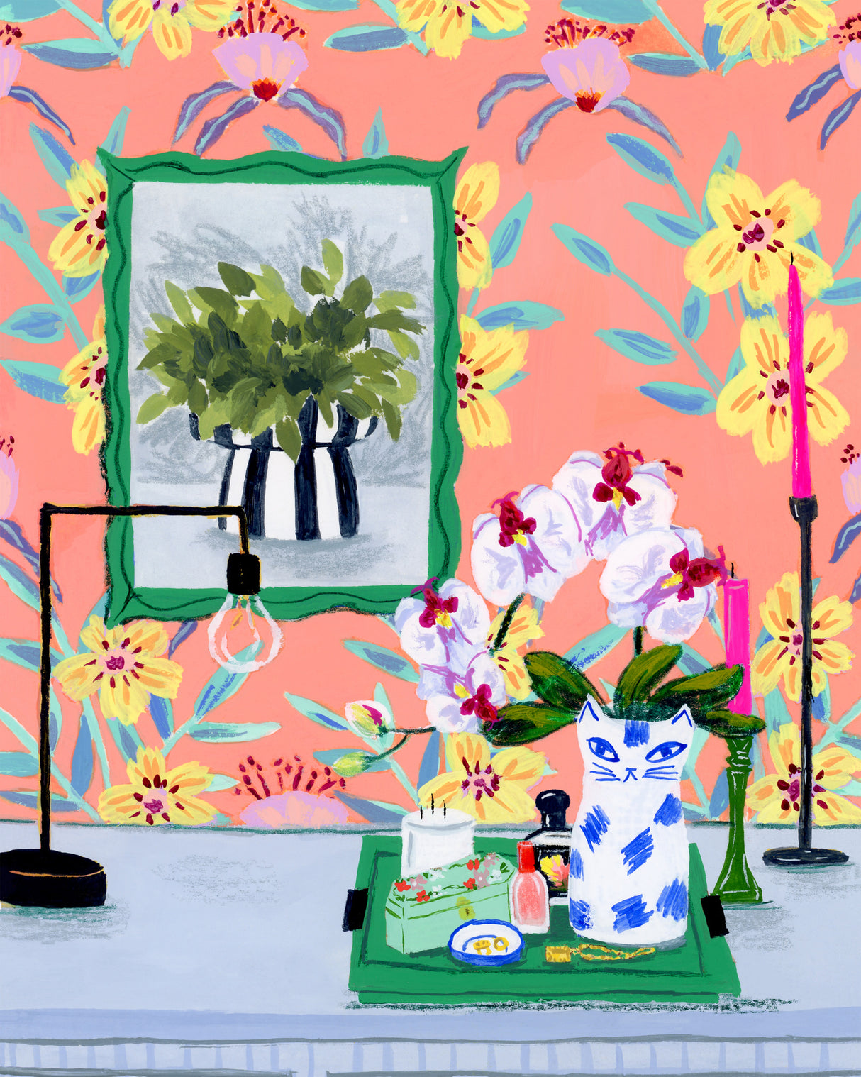 Funky Wallpaper Poster och Canvastavla