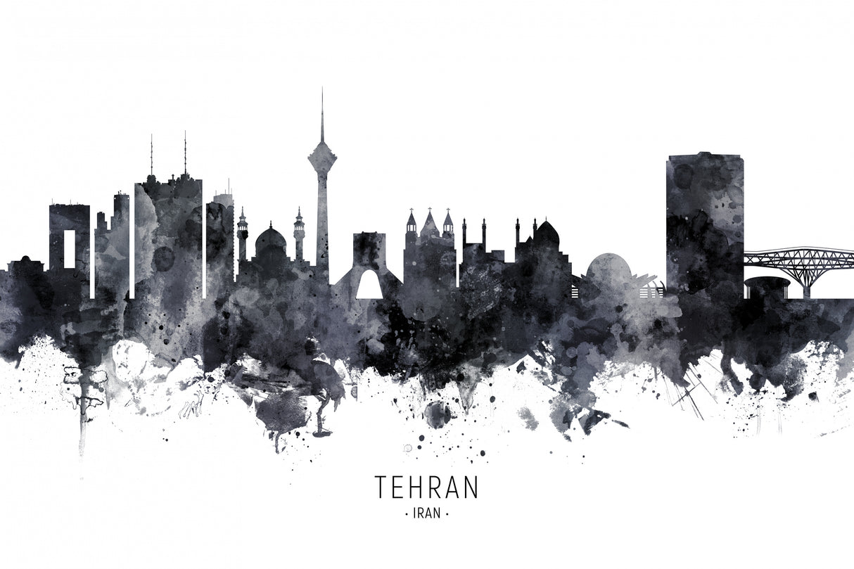 Tehran Iran Skyline Poster och Canvastavla