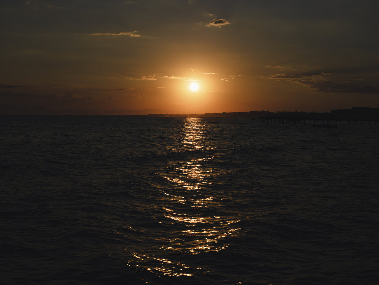 amazing sea view at sunset Poster och Canvastavla