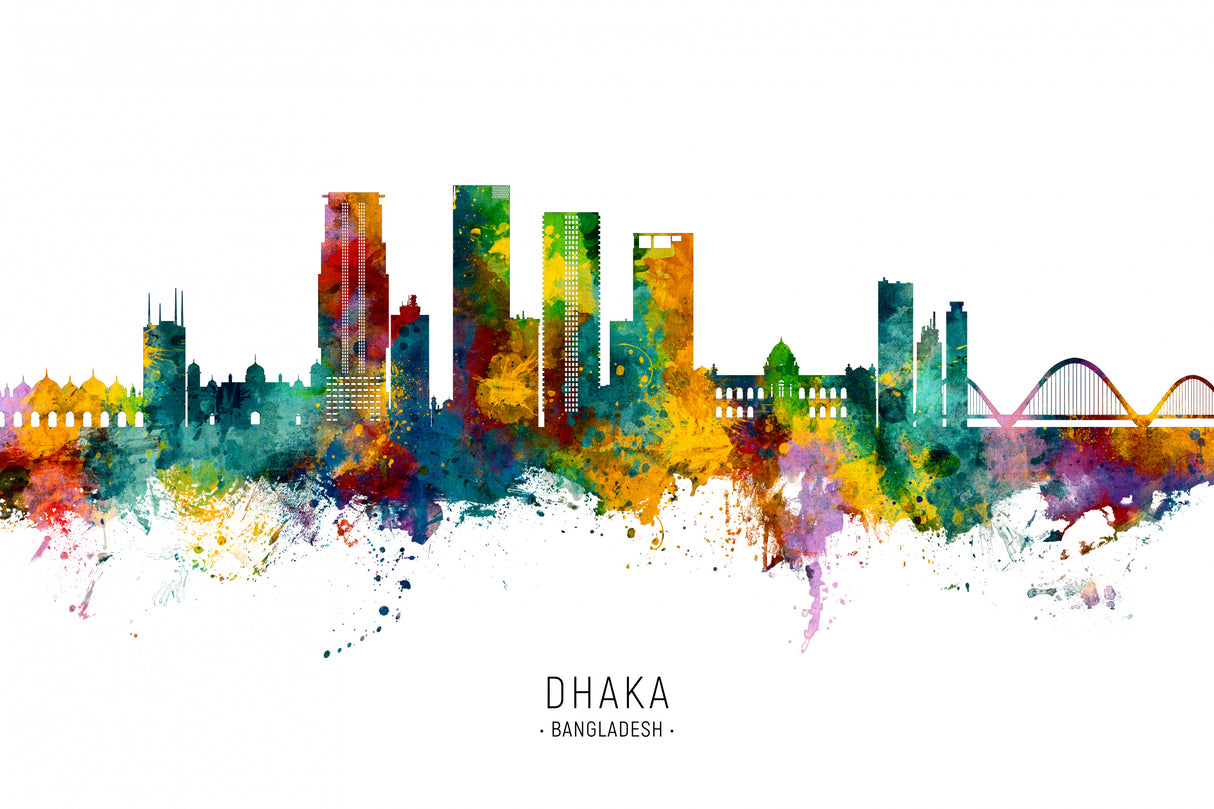Dhaka Bangladesh Skyline Poster och Canvastavla