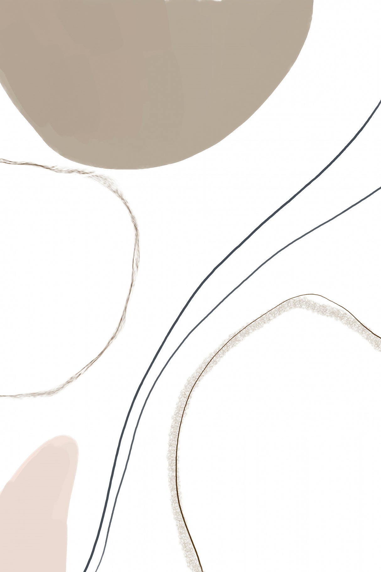 Abstract Line Art Poster och Canvastavla