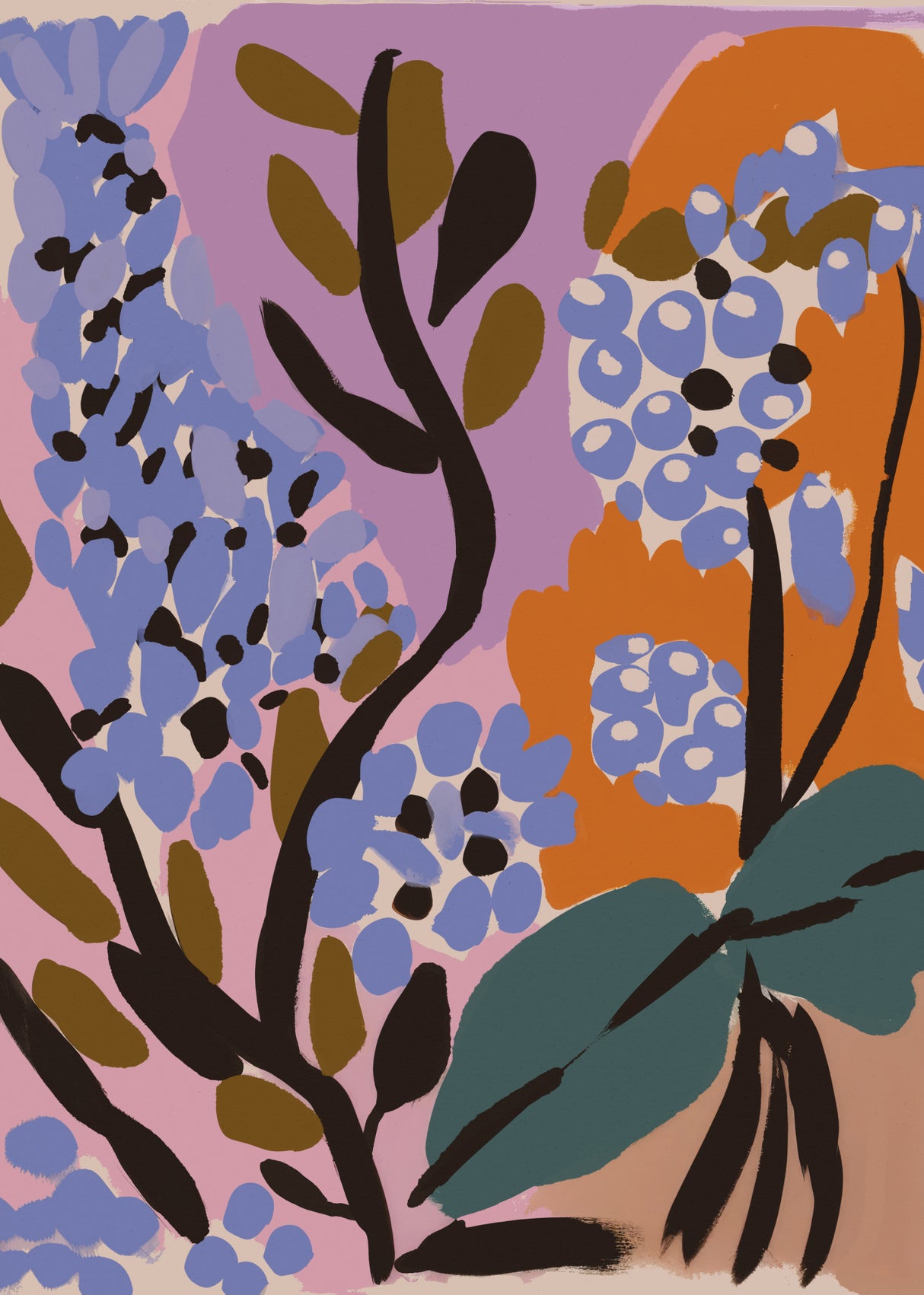 Pastel Berries Poster och Canvastavla