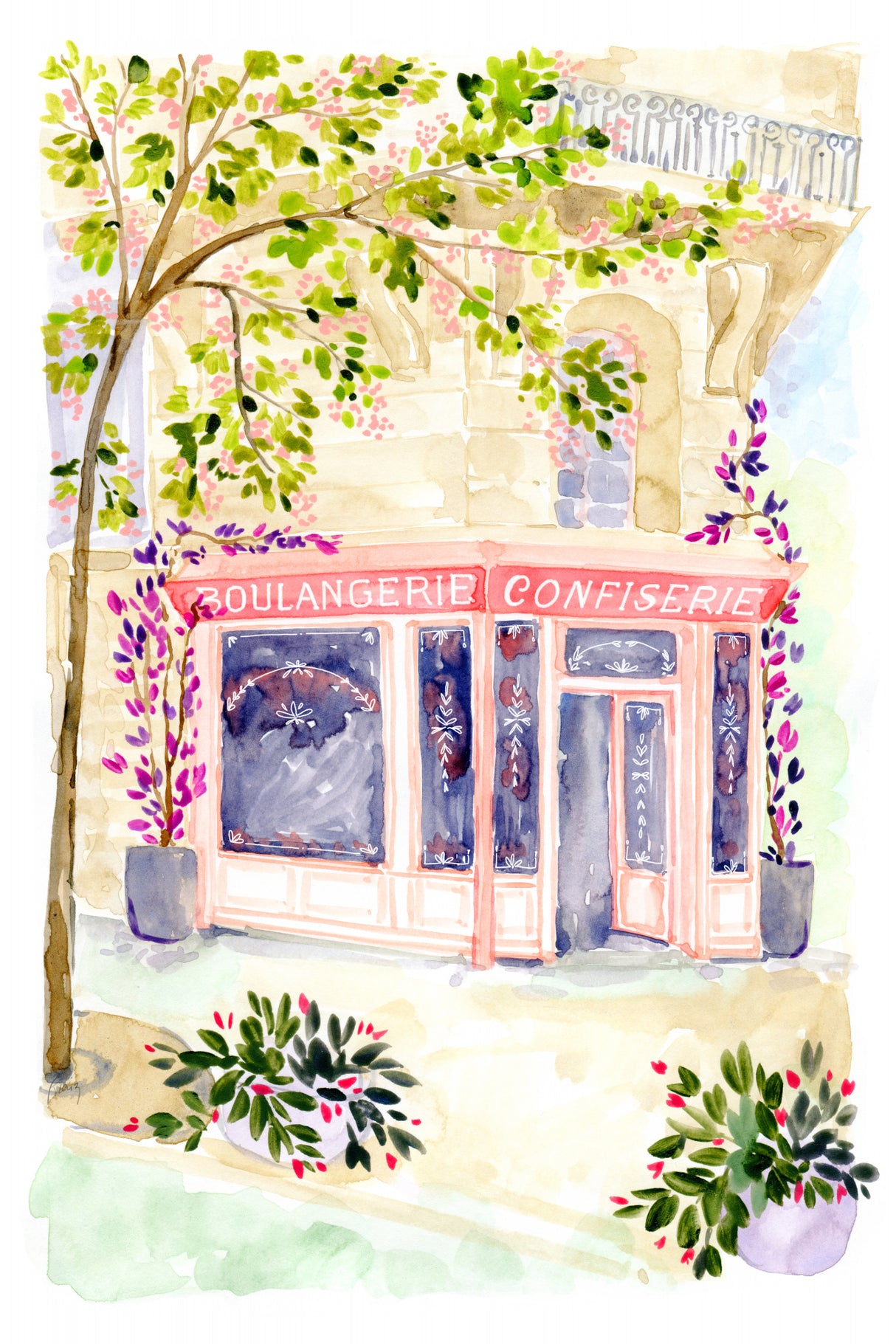 Naive Paris boulangerie Poster och Canvastavla