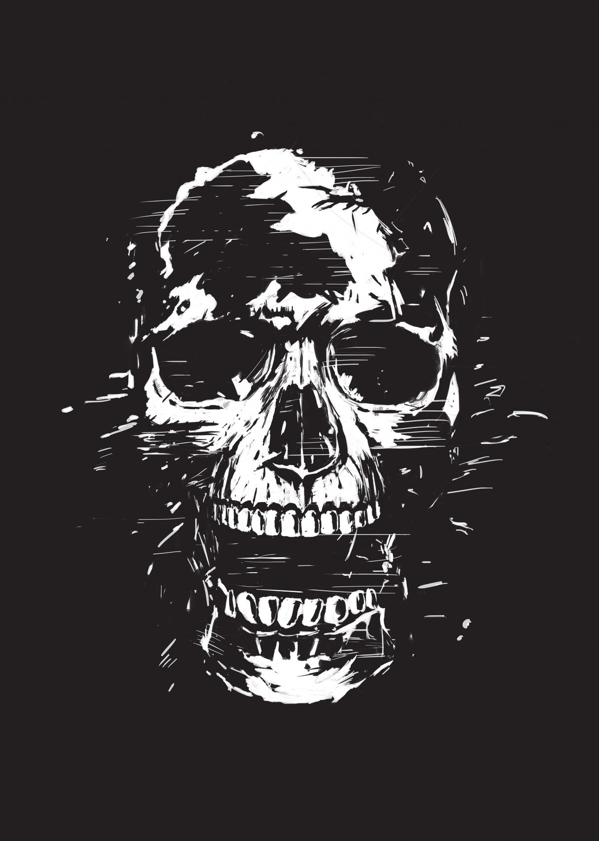 Scream (bw) Poster och Canvastavla