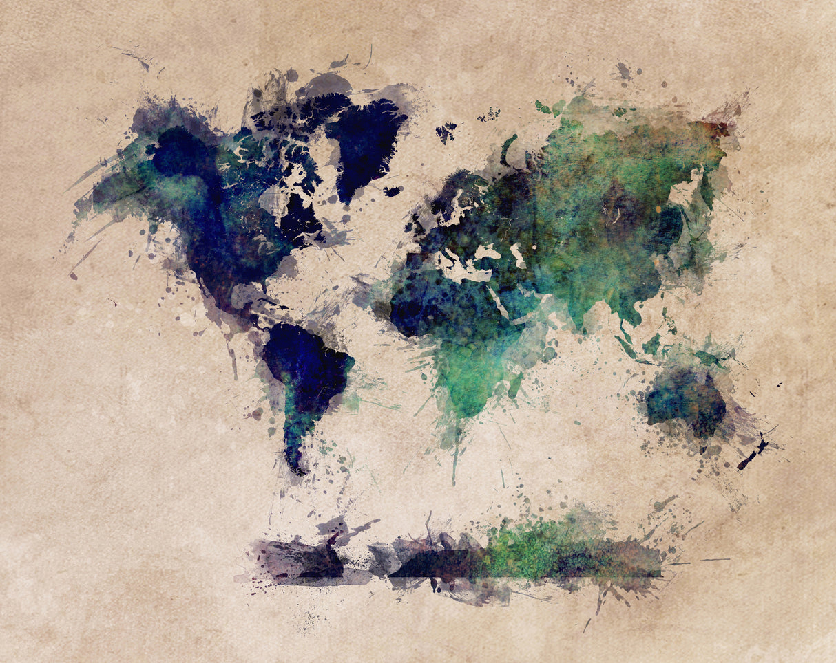 World map 40 Poster och Canvastavla