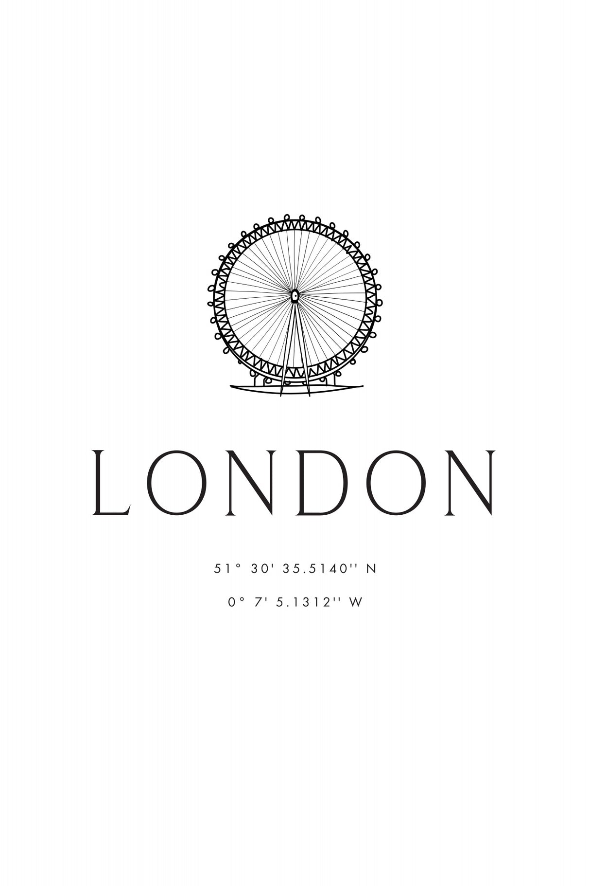 London city coordinates Poster och Canvastavla