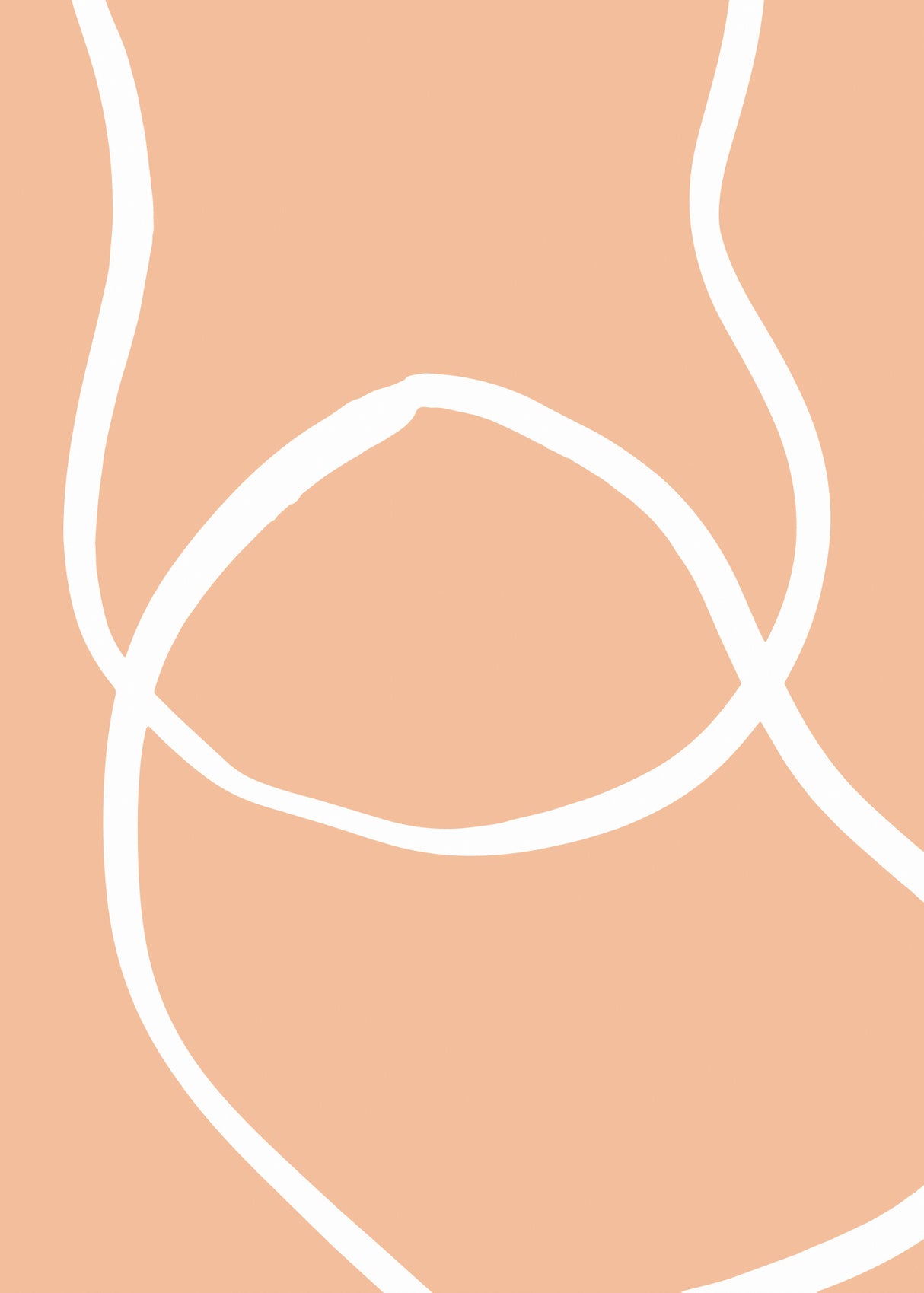 Lines On Peach 03 Poster och Canvastavla