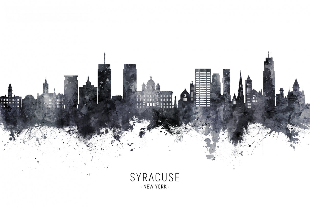 Syracuse New York Skyline Poster och Canvastavla