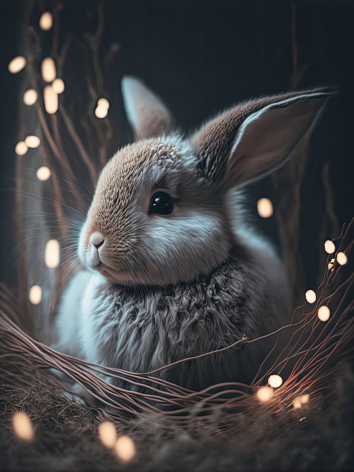 Bunny In The Nest Poster och Canvastavla