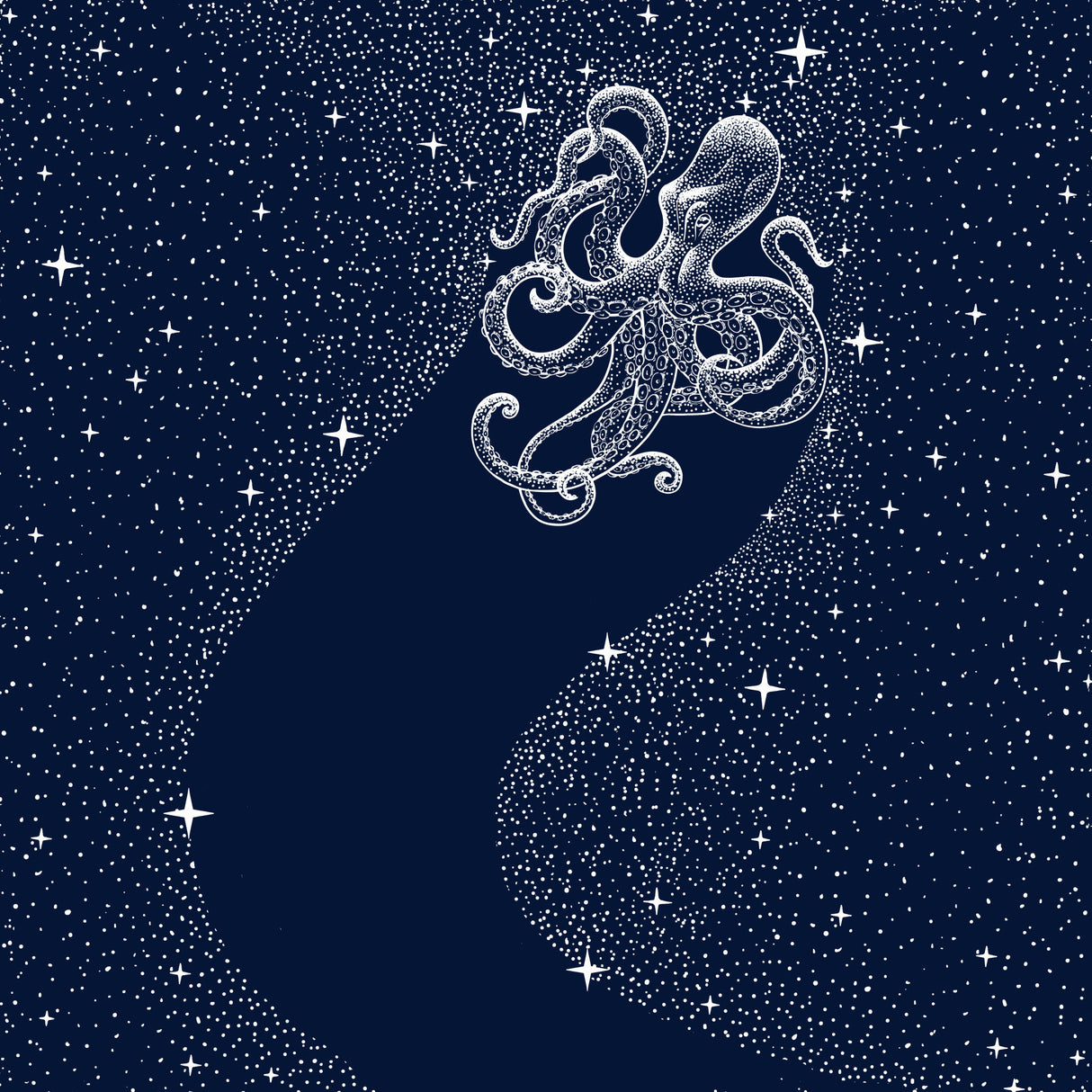 Starry Octopus Poster och Canvastavla
