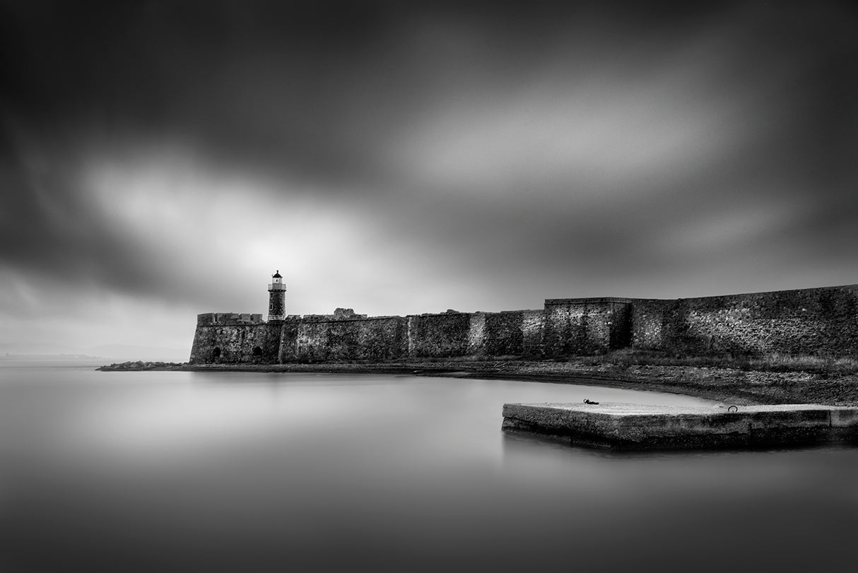 Antirion castle and lighthouse Poster och Canvastavla