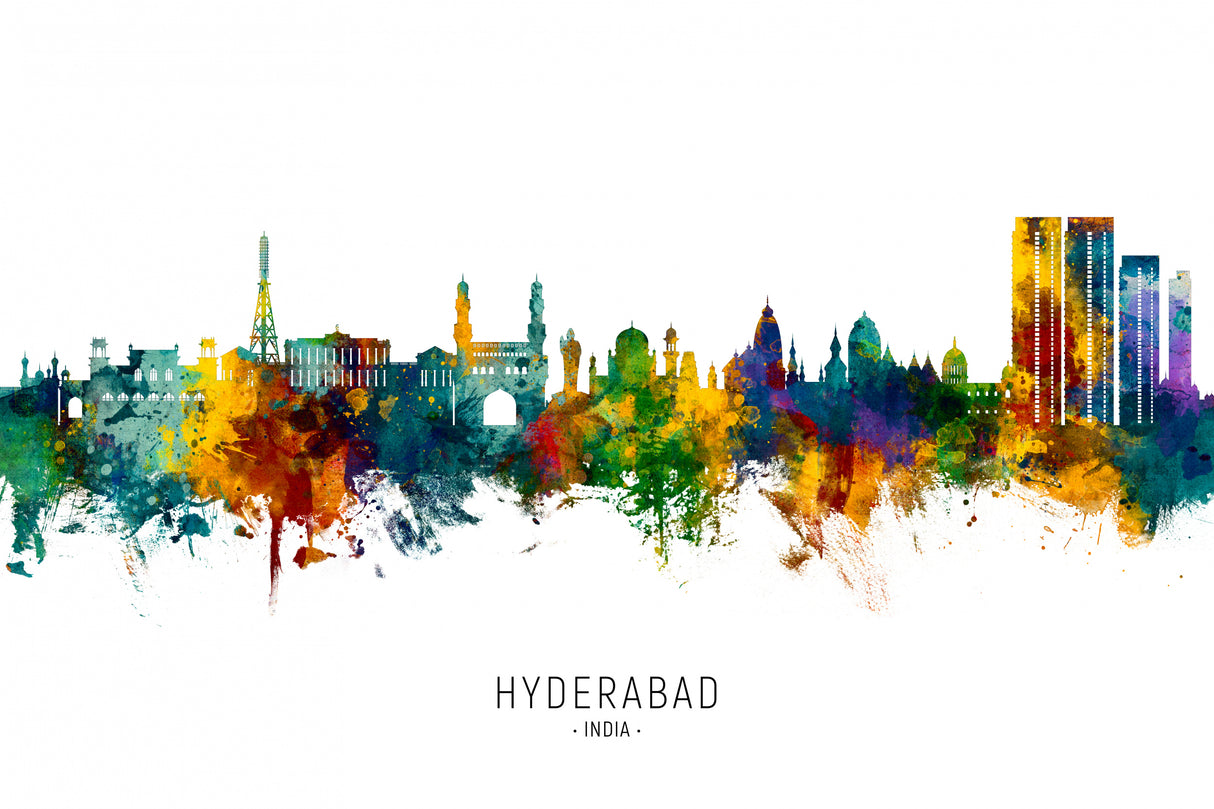 Hyderabad Skyline India Poster och Canvastavla