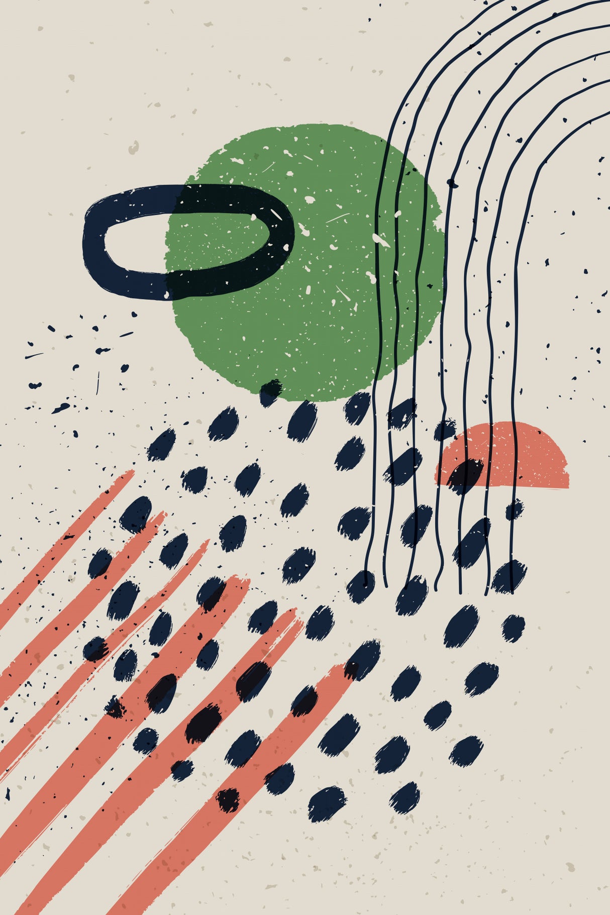 Abstract Poster Series #1 Poster och Canvastavla
