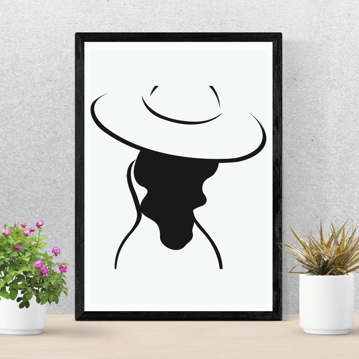 Line Art Grey poster