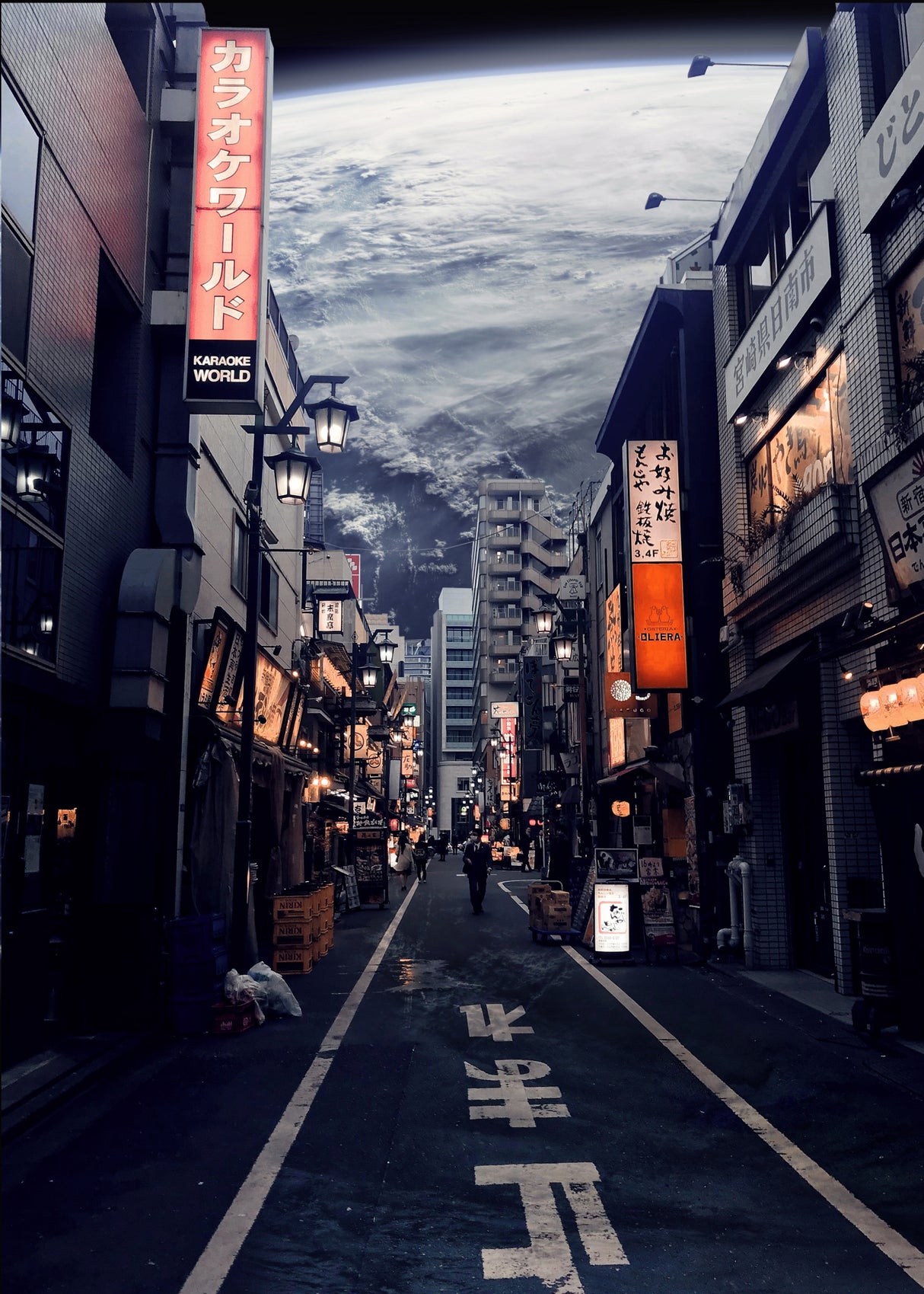 Street Japan Space Poster och Canvastavla