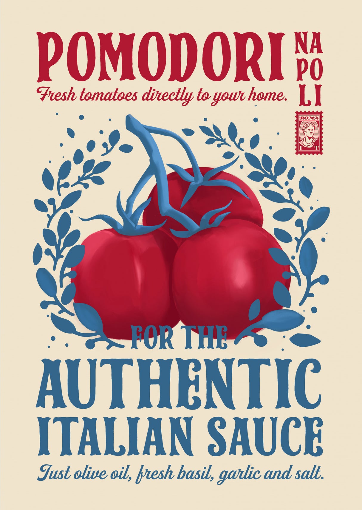 Pomodori Kitchen print Poster och Canvastavla