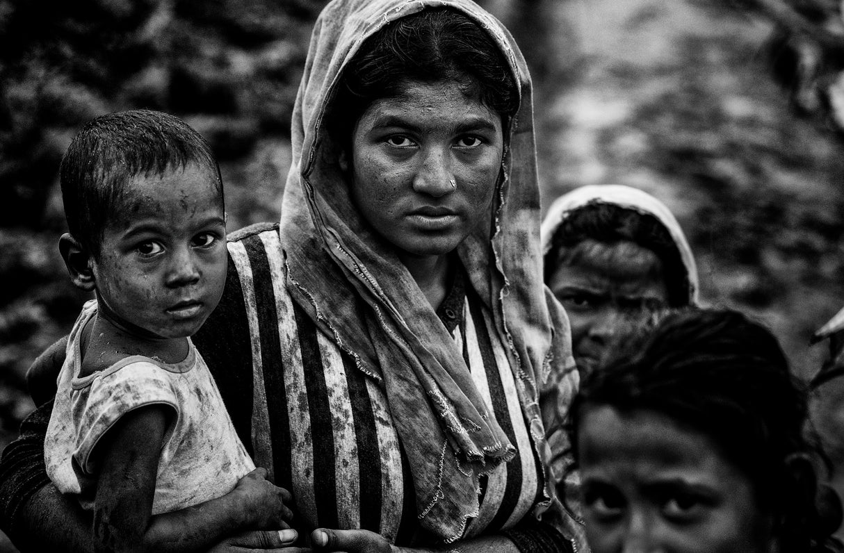 Rohingya woman and her child - Bangladesh Poster och Canvastavla