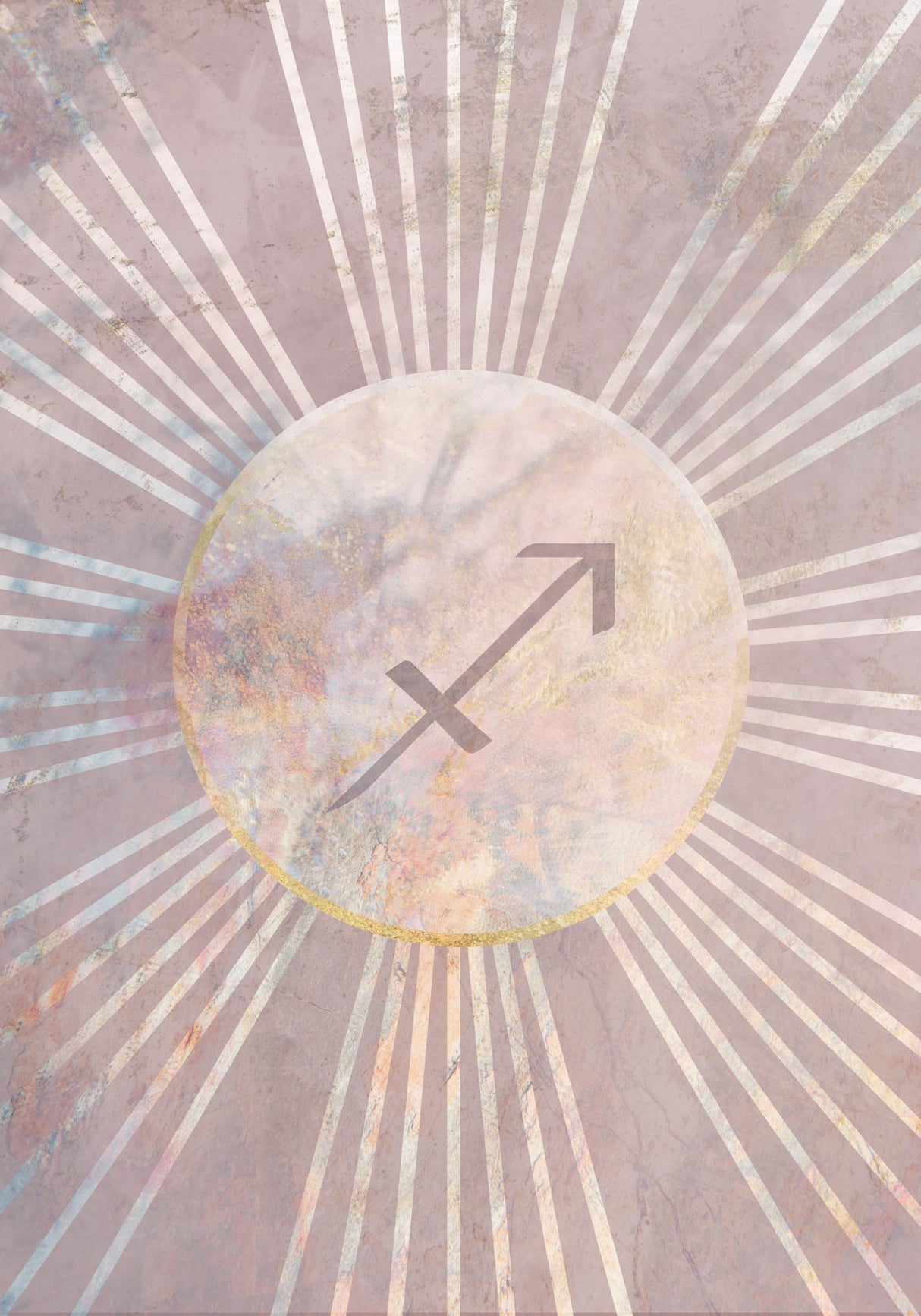 Sagittarius Boho Star Sign Sun Poster och Canvastavla