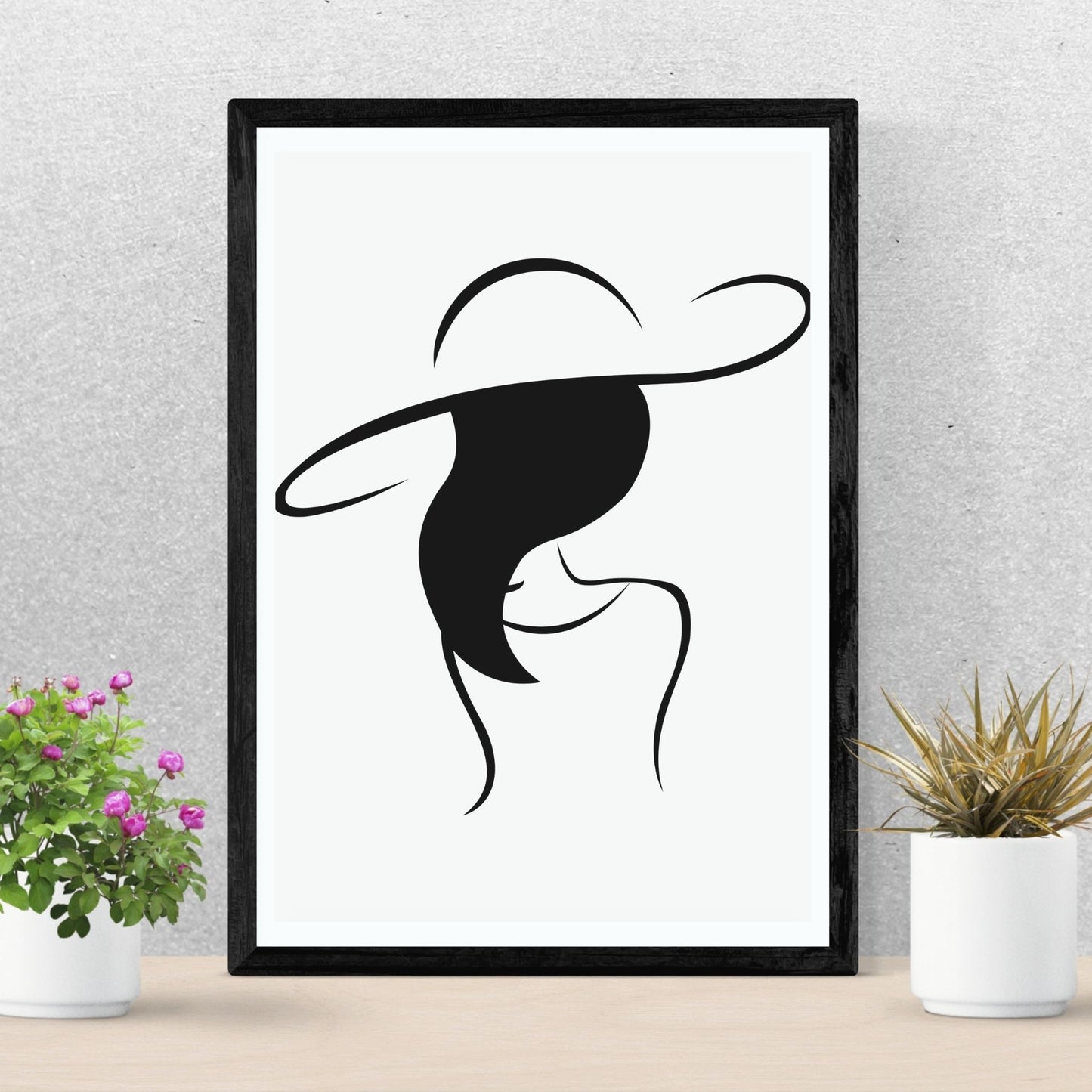 Line Art Grey poster