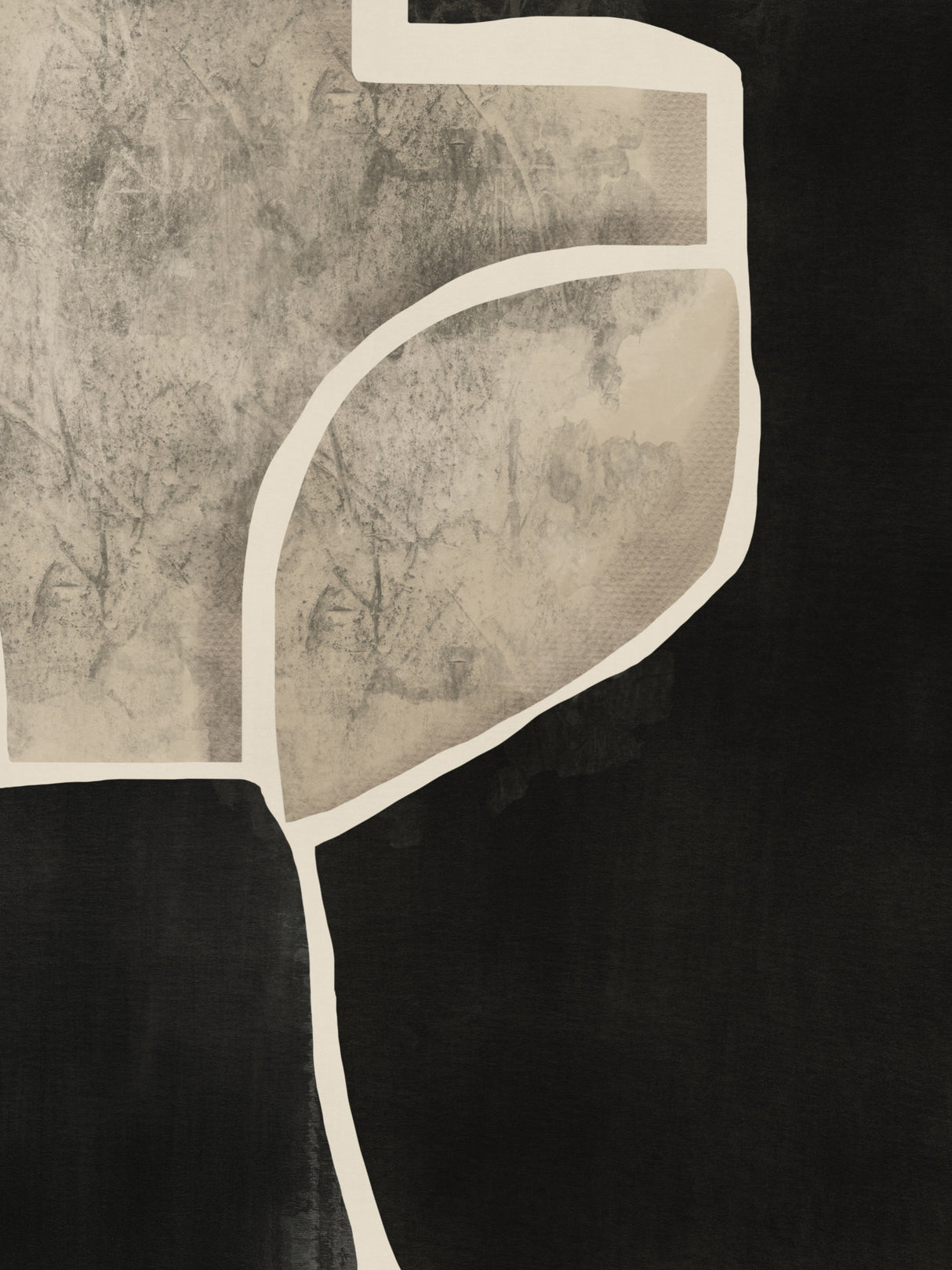 Black Abstract Mosaic Poster och Canvastavla