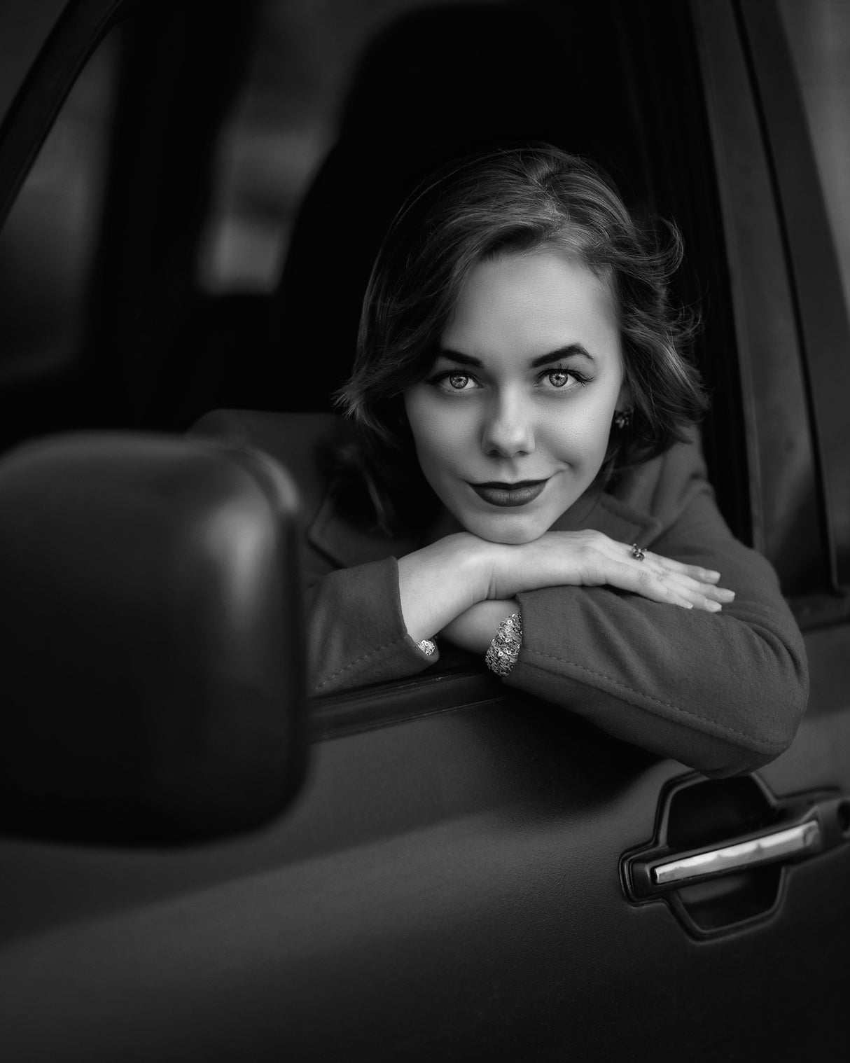 Polina BW Poster och Canvastavla