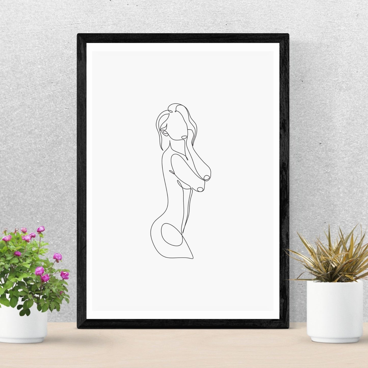Line Art Grey poster
