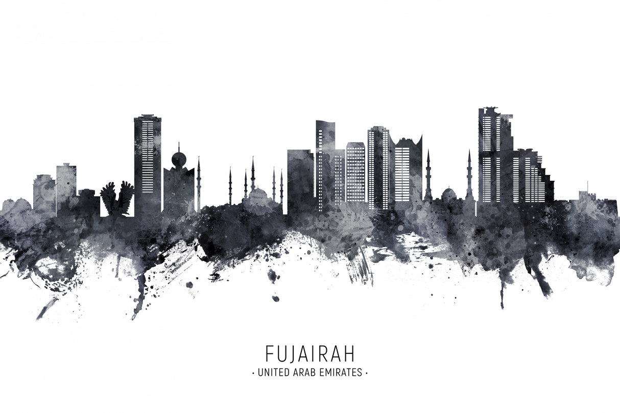 Fujairah Skyline Poster och Canvastavla